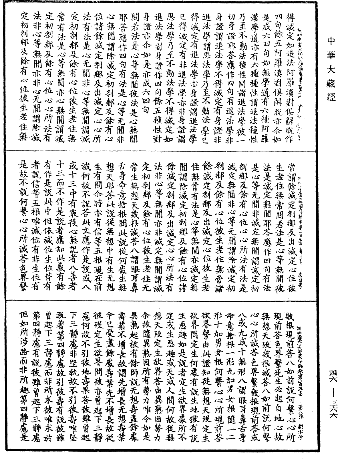 阿毗達磨大毗婆沙論《中華大藏經》_第46冊_第0366頁