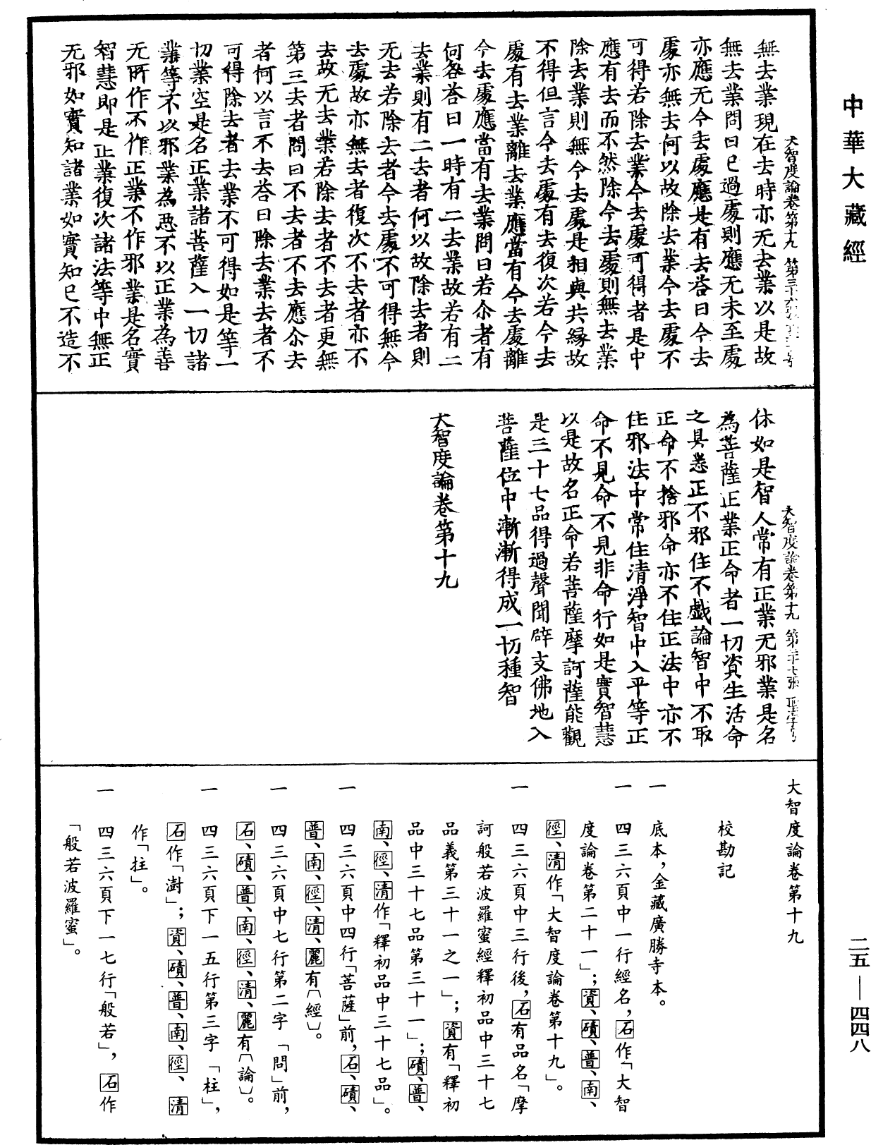 大智度論《中華大藏經》_第25冊_第448頁