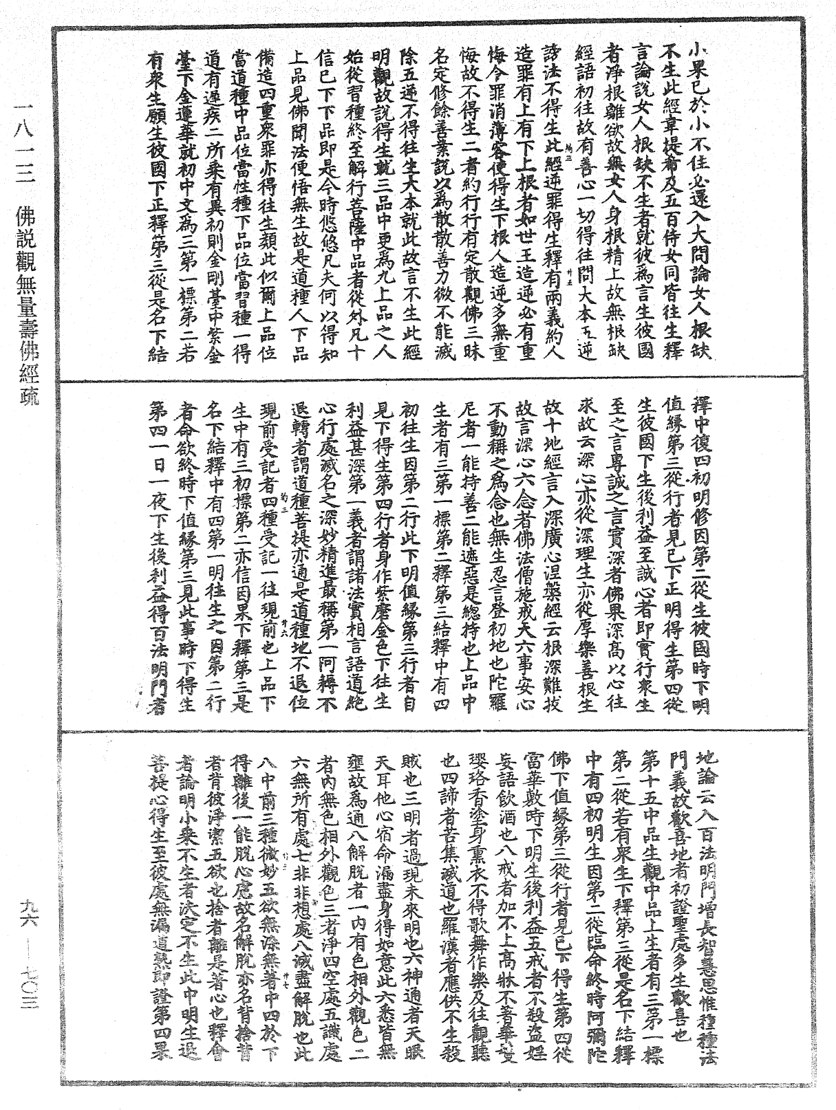 佛說觀無量壽佛經疏《中華大藏經》_第96冊_第703頁