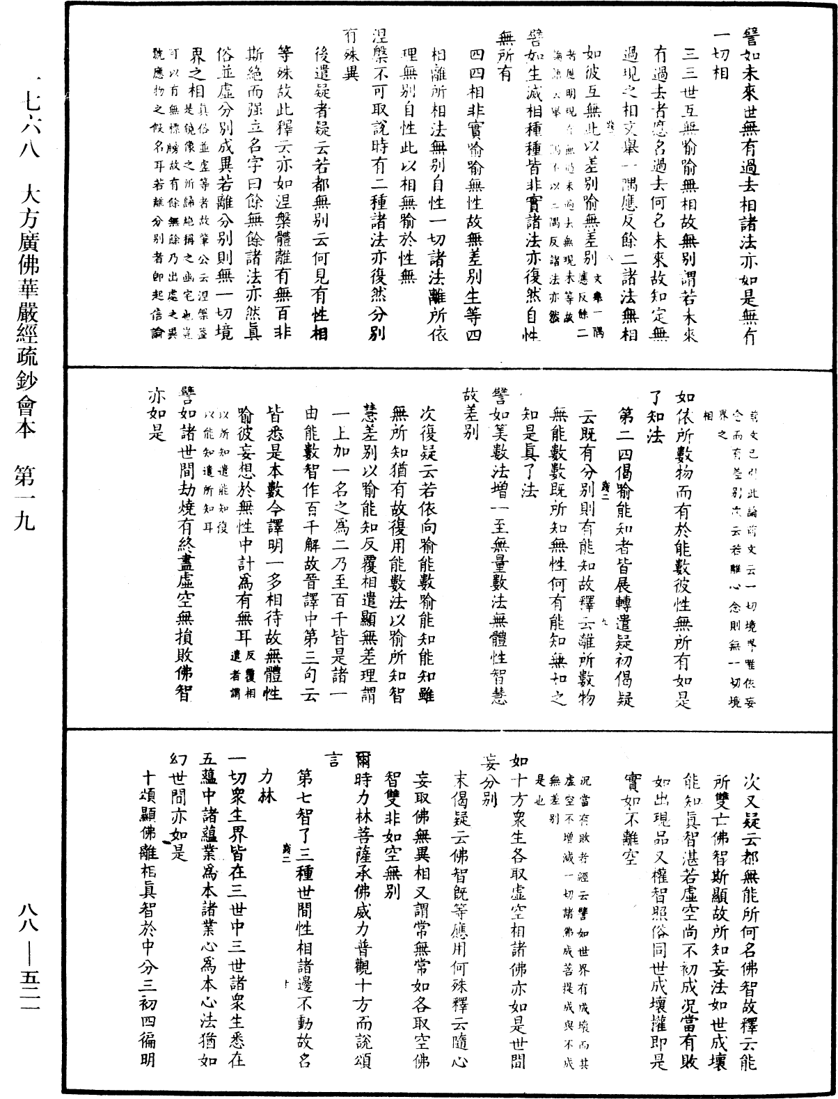 大方廣佛華嚴經疏鈔會本《中華大藏經》_第88冊_第521頁