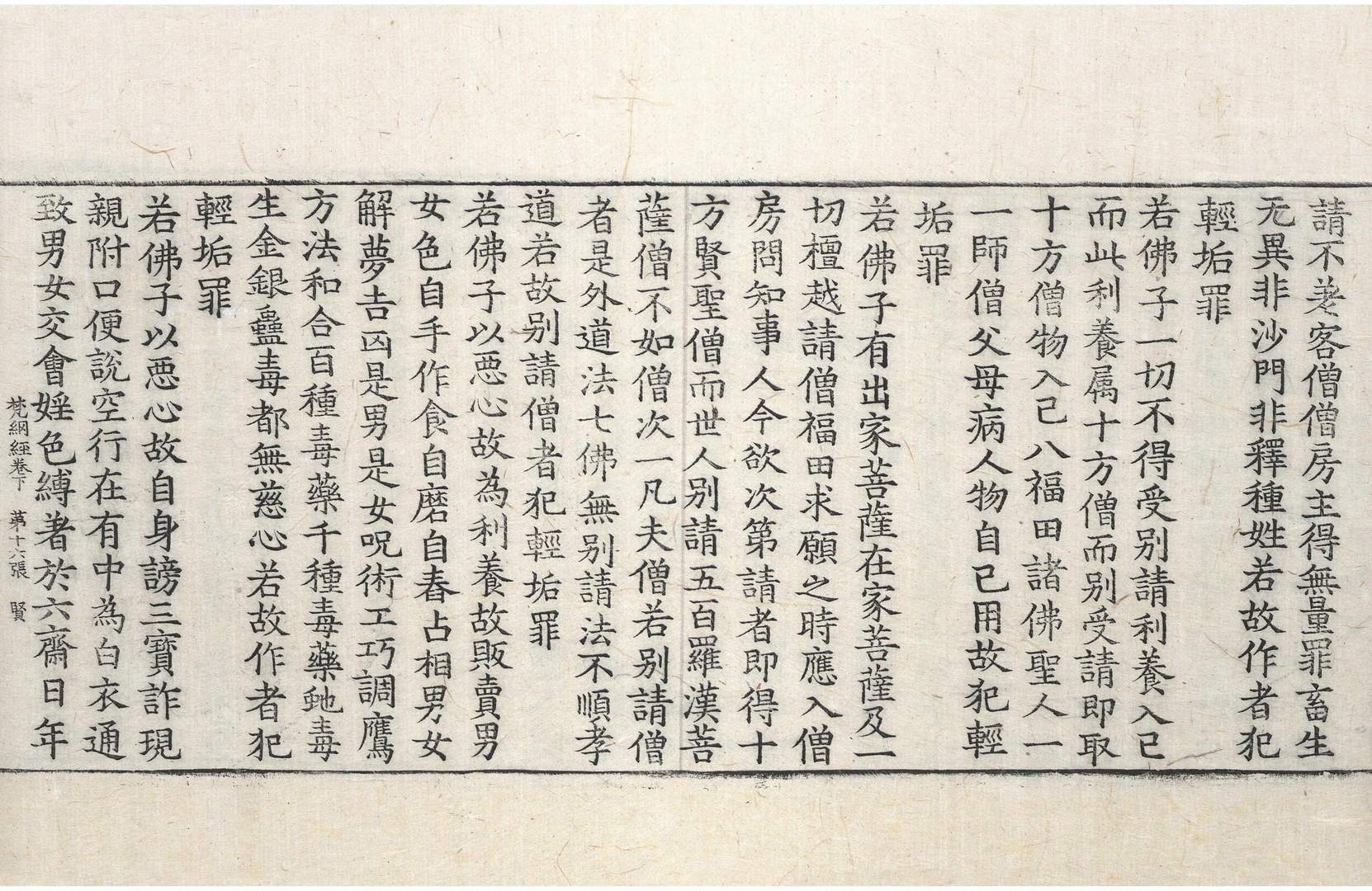 梵網經盧舍那佛說菩薩心地戒品第十 第2卷 第16張