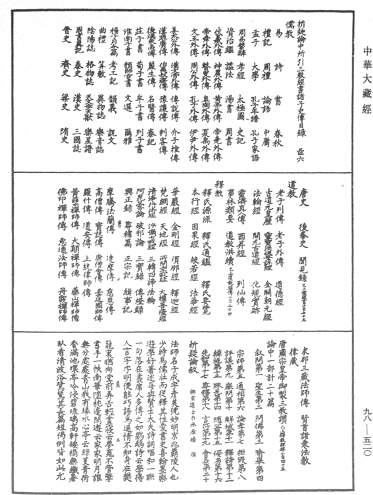 折疑論《中華大藏經》_第98冊_第520頁