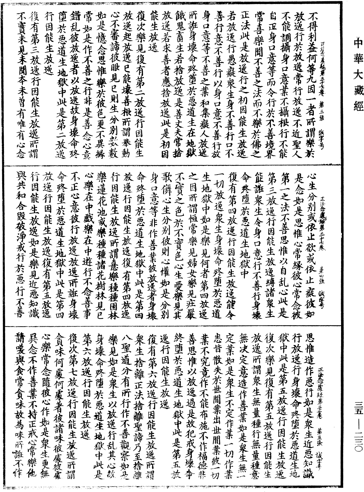 正法念處經《中華大藏經》_第35冊_第0230頁