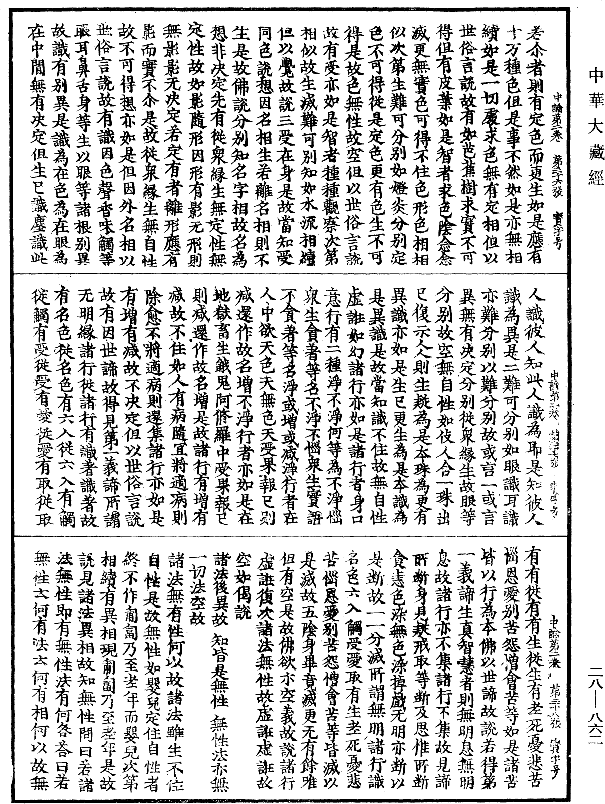 中論《中華大藏經》_第28冊_第0862頁