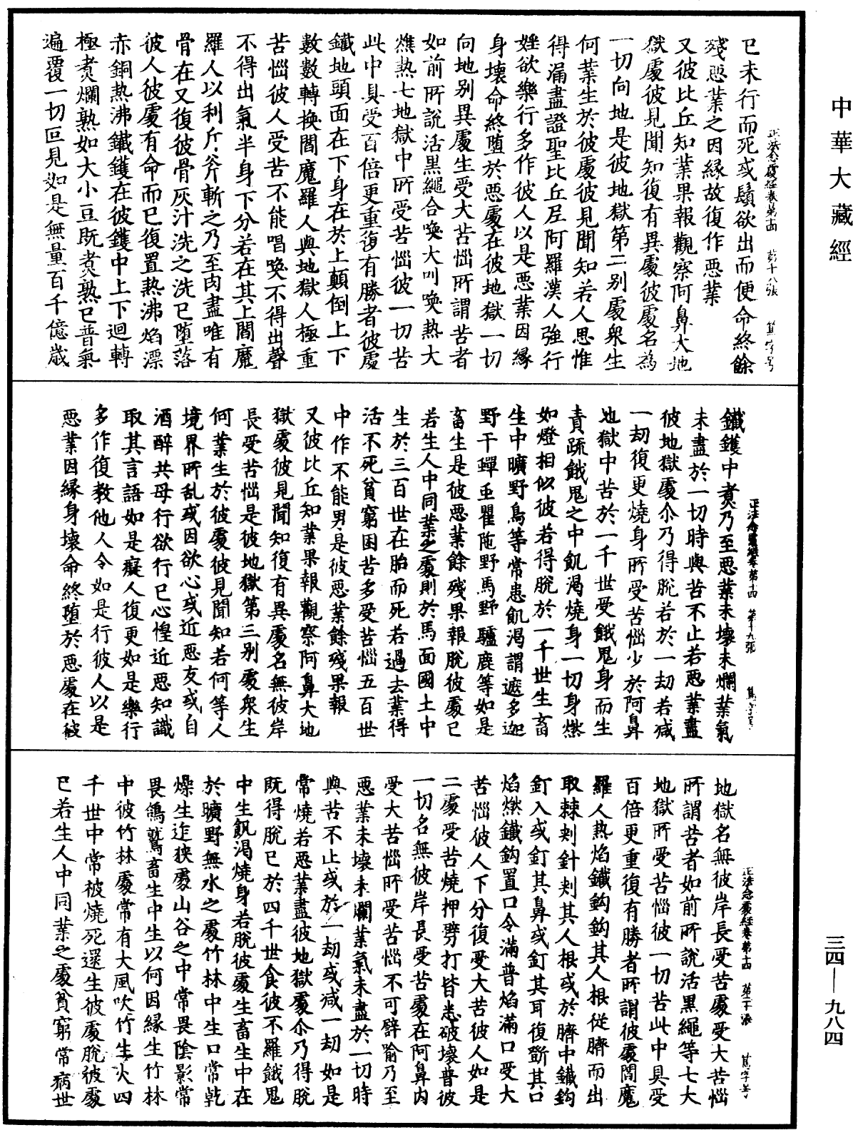 正法念處經《中華大藏經》_第34冊_第0984頁