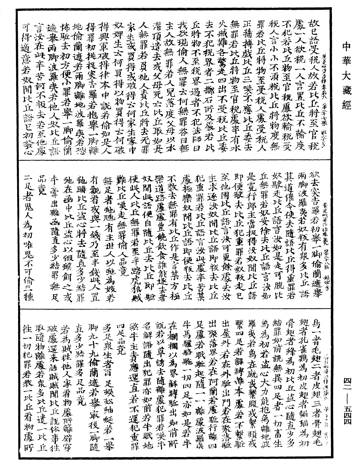 善見毗婆沙律《中華大藏經》_第42冊_第544頁