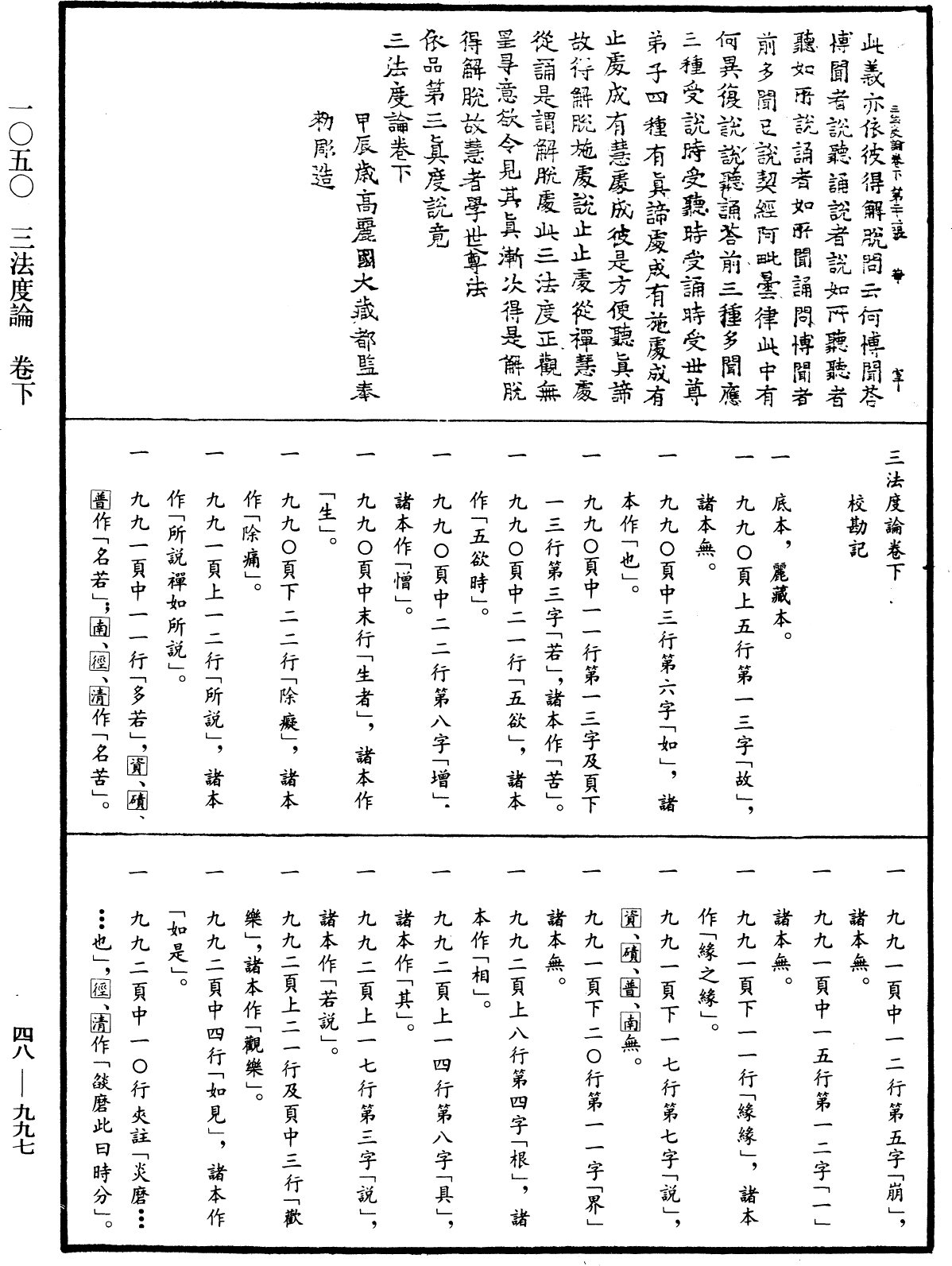 三法度論《中華大藏經》_第48冊_第0997頁