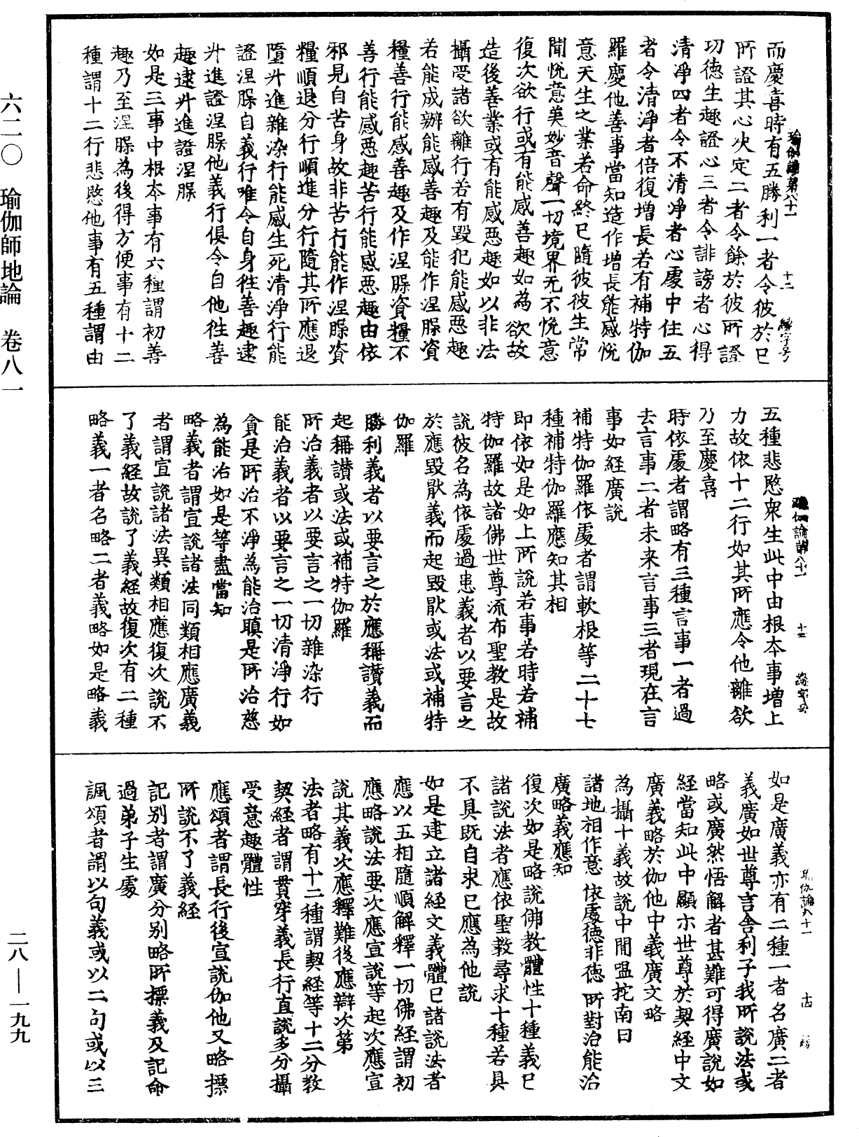 瑜伽師地論《中華大藏經》_第28冊_第0199頁