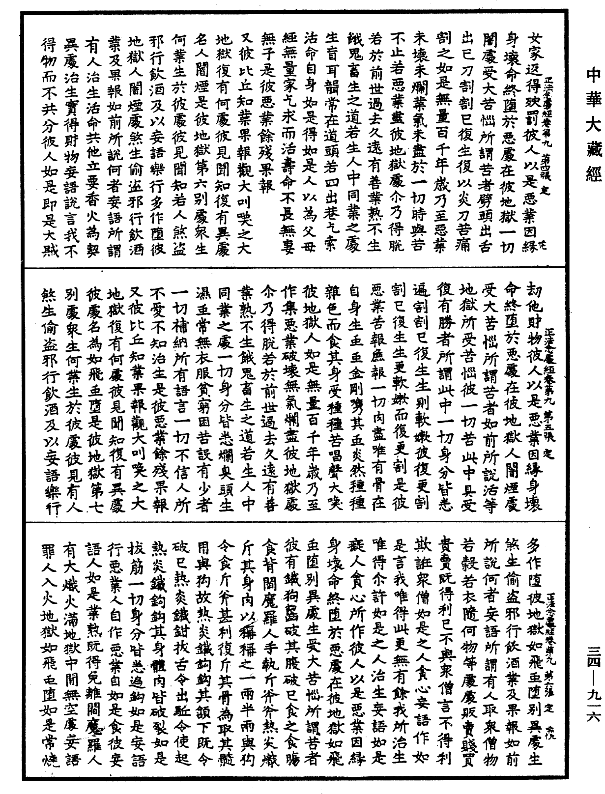 正法念處經《中華大藏經》_第34冊_第0916頁