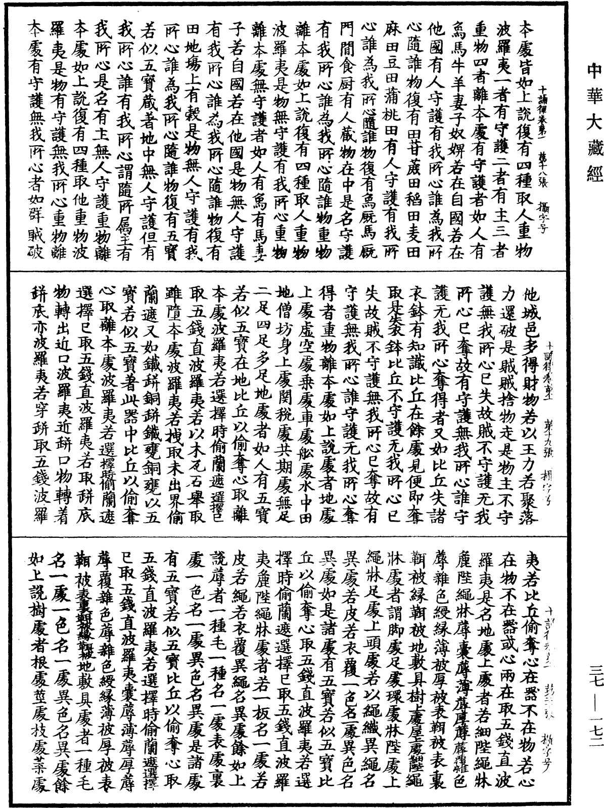 十誦律《中華大藏經》_第37冊_第172頁