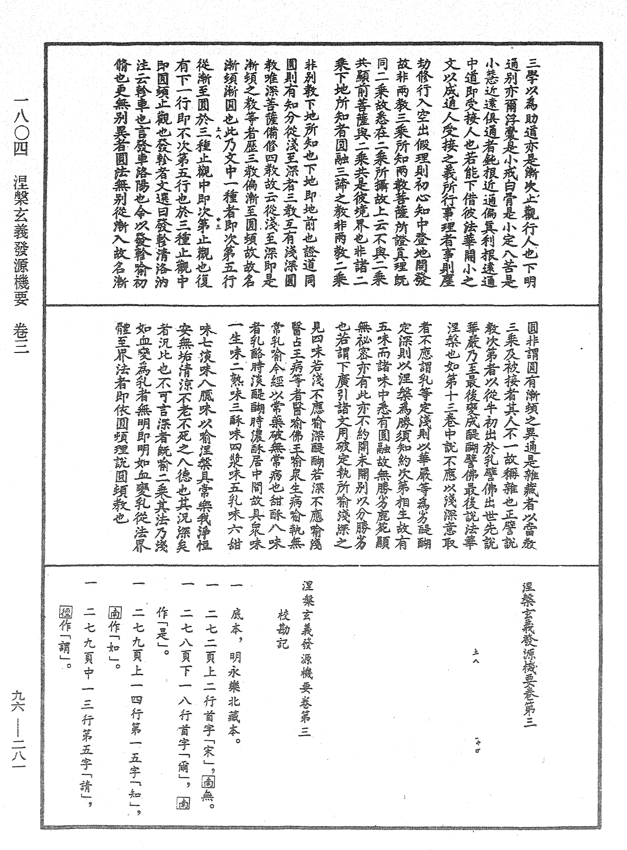 涅槃玄義發源機要《中華大藏經》_第96冊_第281頁