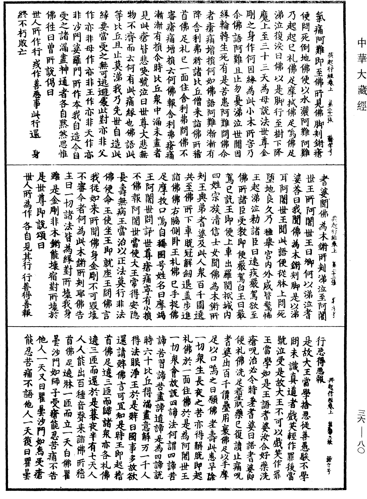 佛說興起行經《中華大藏經》_第36冊_第0080頁