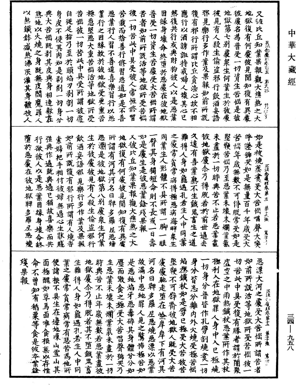 正法念處經《中華大藏經》_第34冊_第0958頁