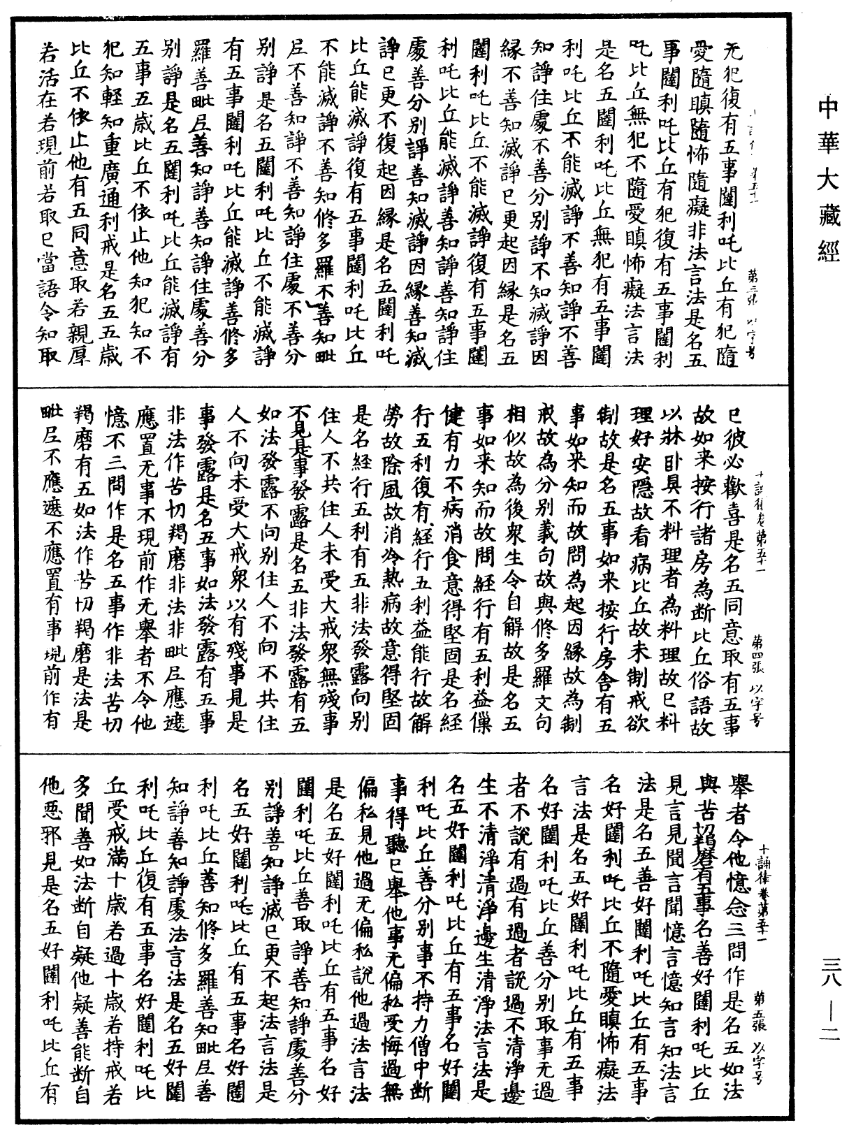 十誦律《中華大藏經》_第38冊_第002頁