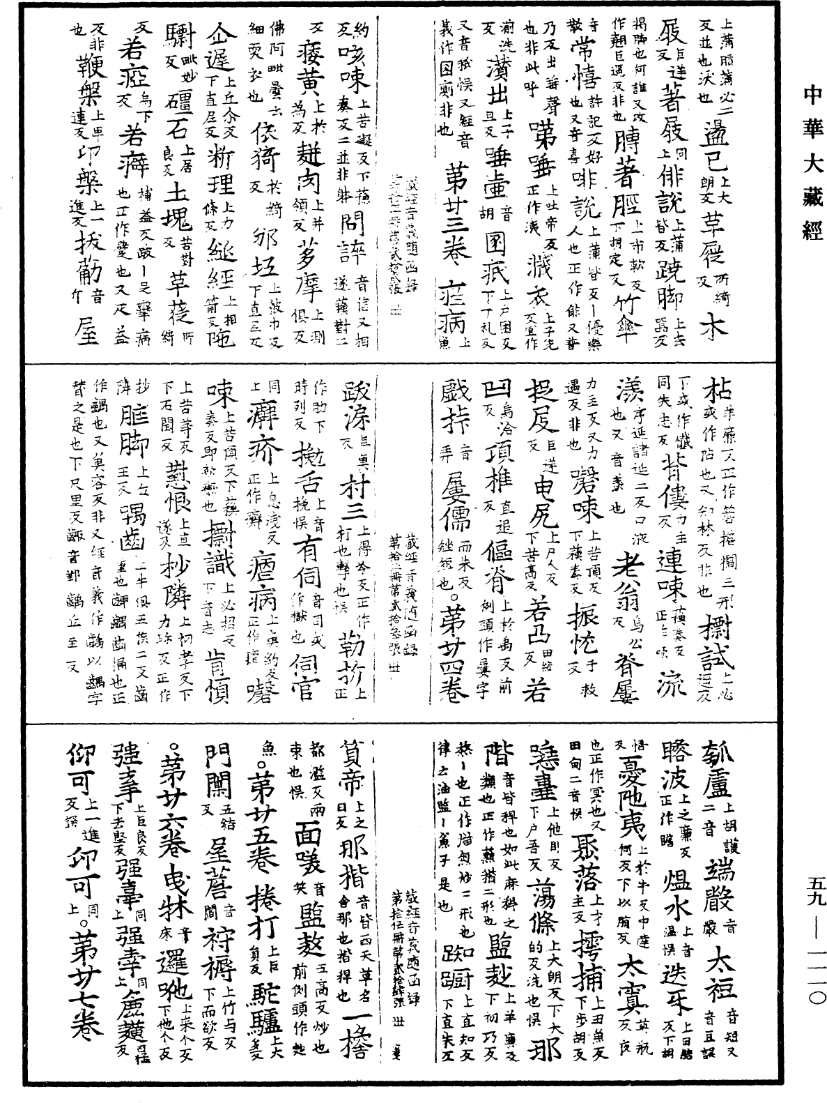 新集藏經音義隨函錄《中華大藏經》_第59冊_第1110頁