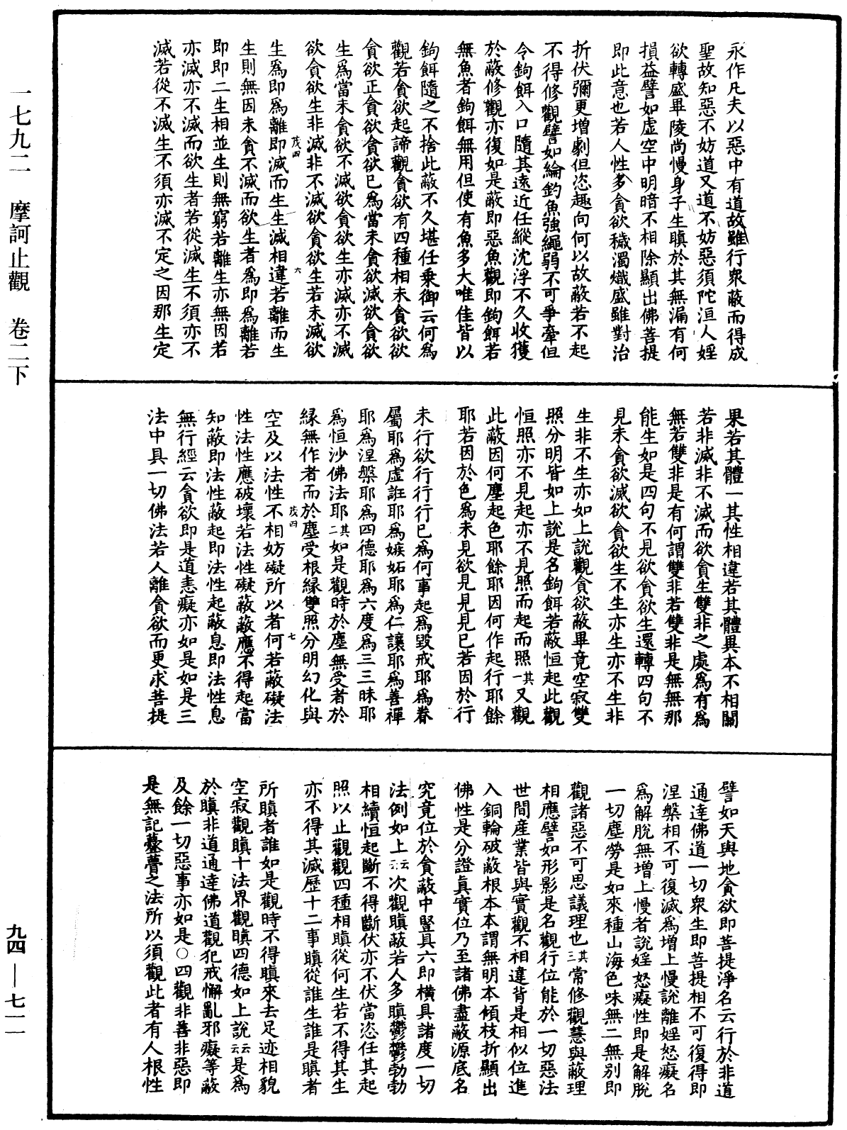 摩訶止觀《中華大藏經》_第94冊_第711頁