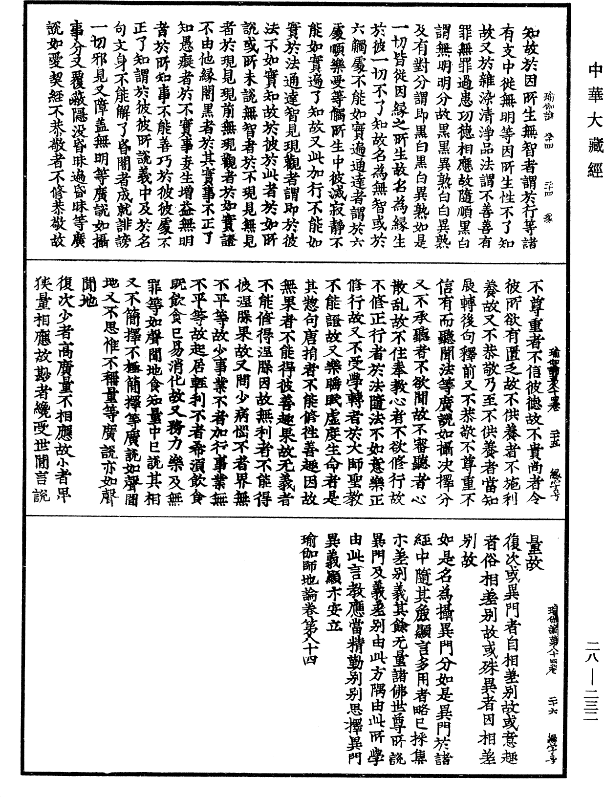 瑜伽師地論《中華大藏經》_第28冊_第0232頁