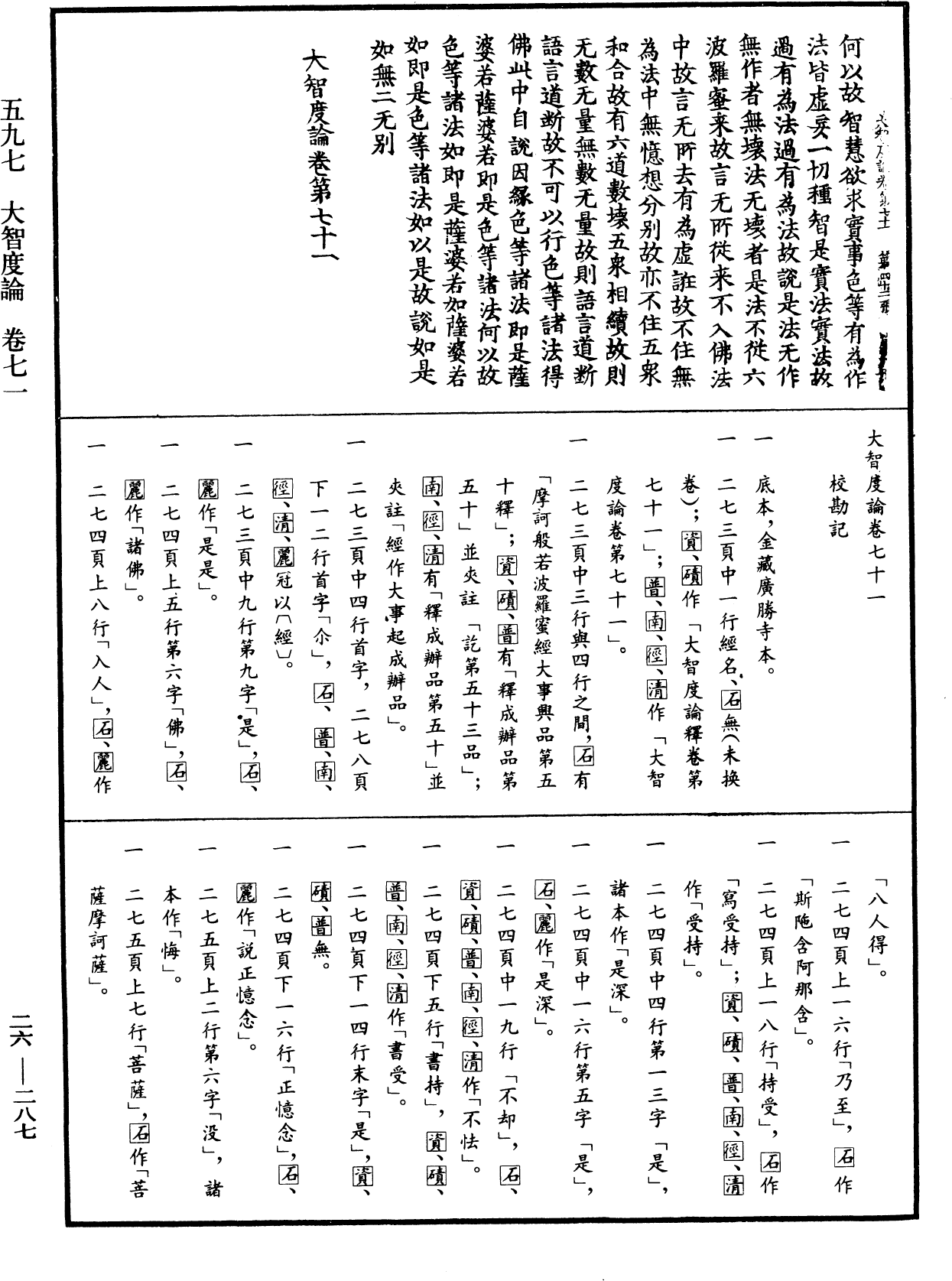 大智度論《中華大藏經》_第26冊_第287頁