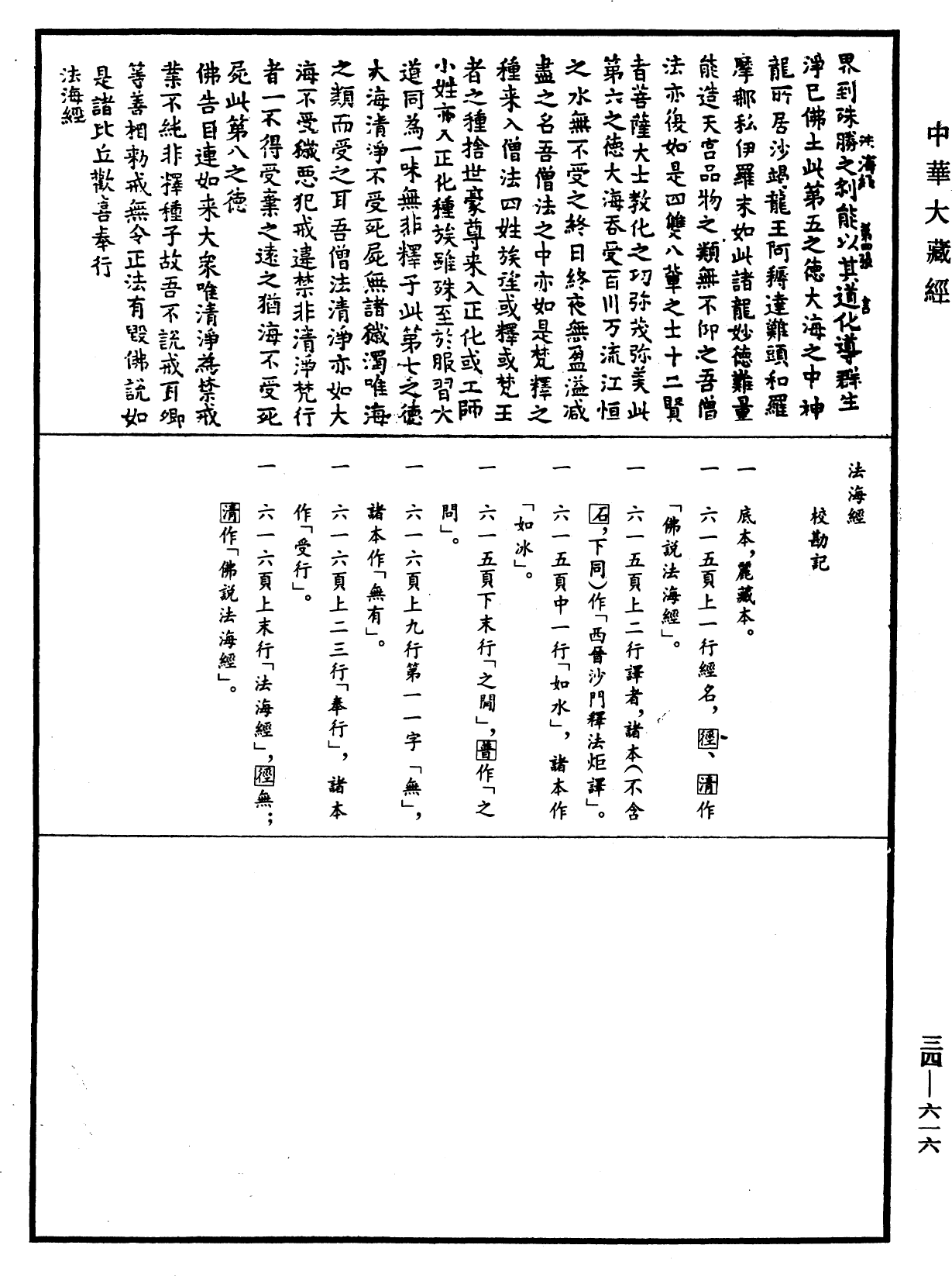 法海經《中華大藏經》_第34冊_第0616頁