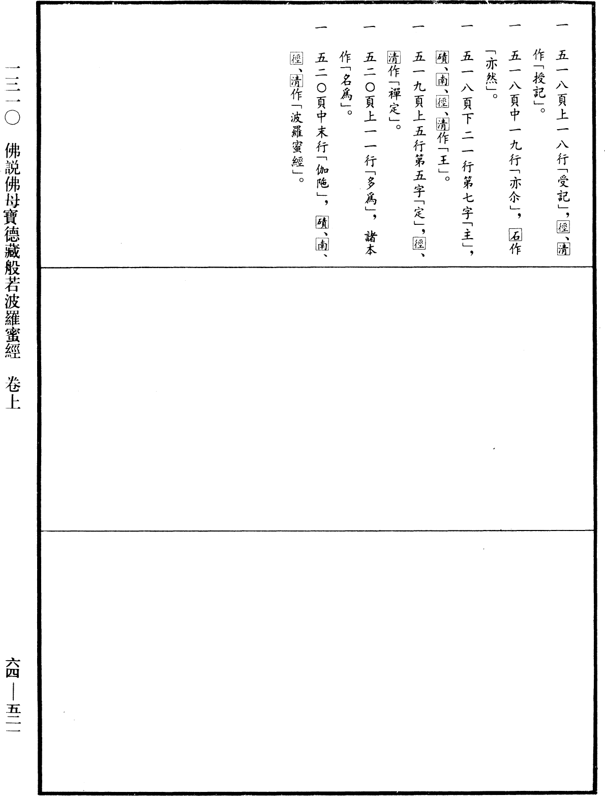 佛说佛母宝德藏般若波罗蜜经《中华大藏经》_第64册_第0521页