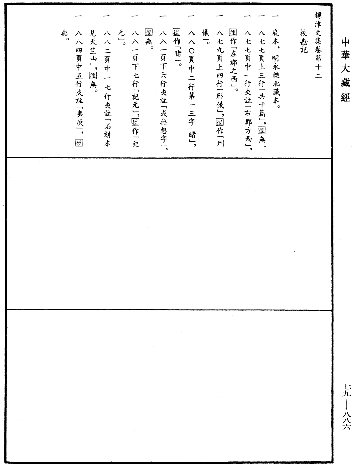 鐔津文集《中華大藏經》_第79冊_第886頁