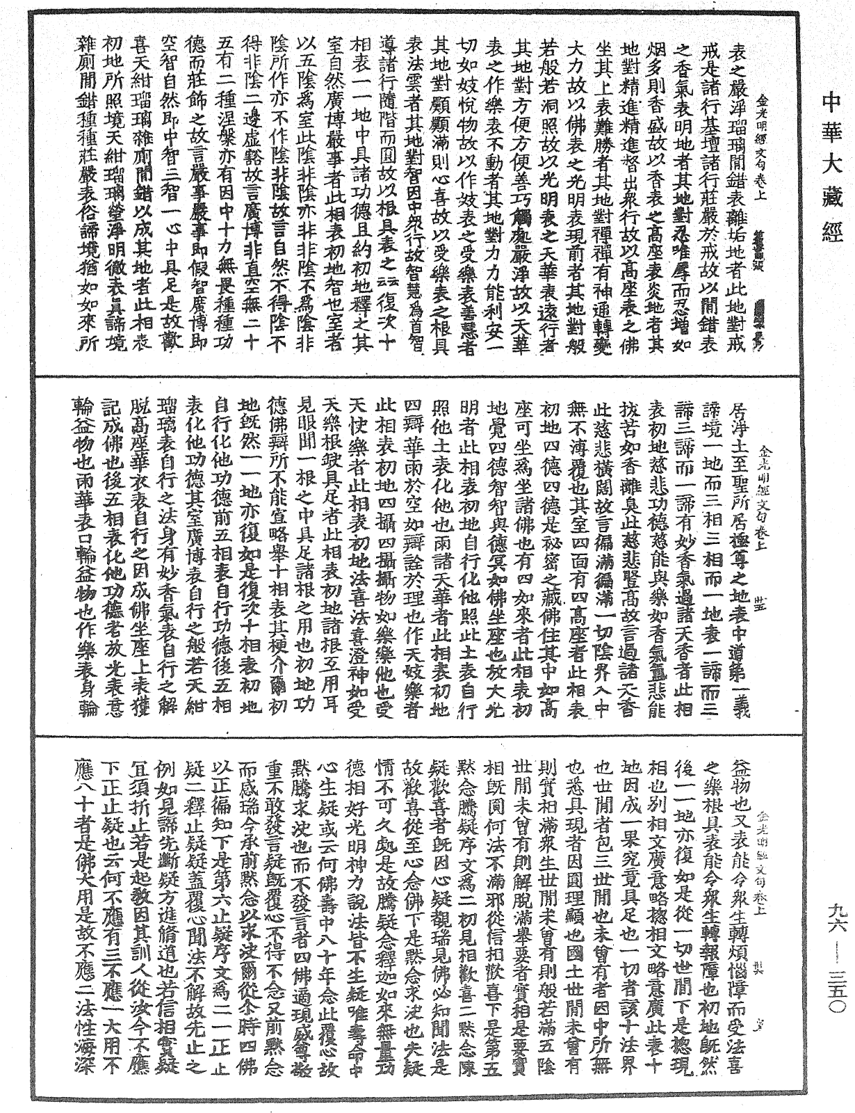 金光明經文句《中華大藏經》_第96冊_第350頁