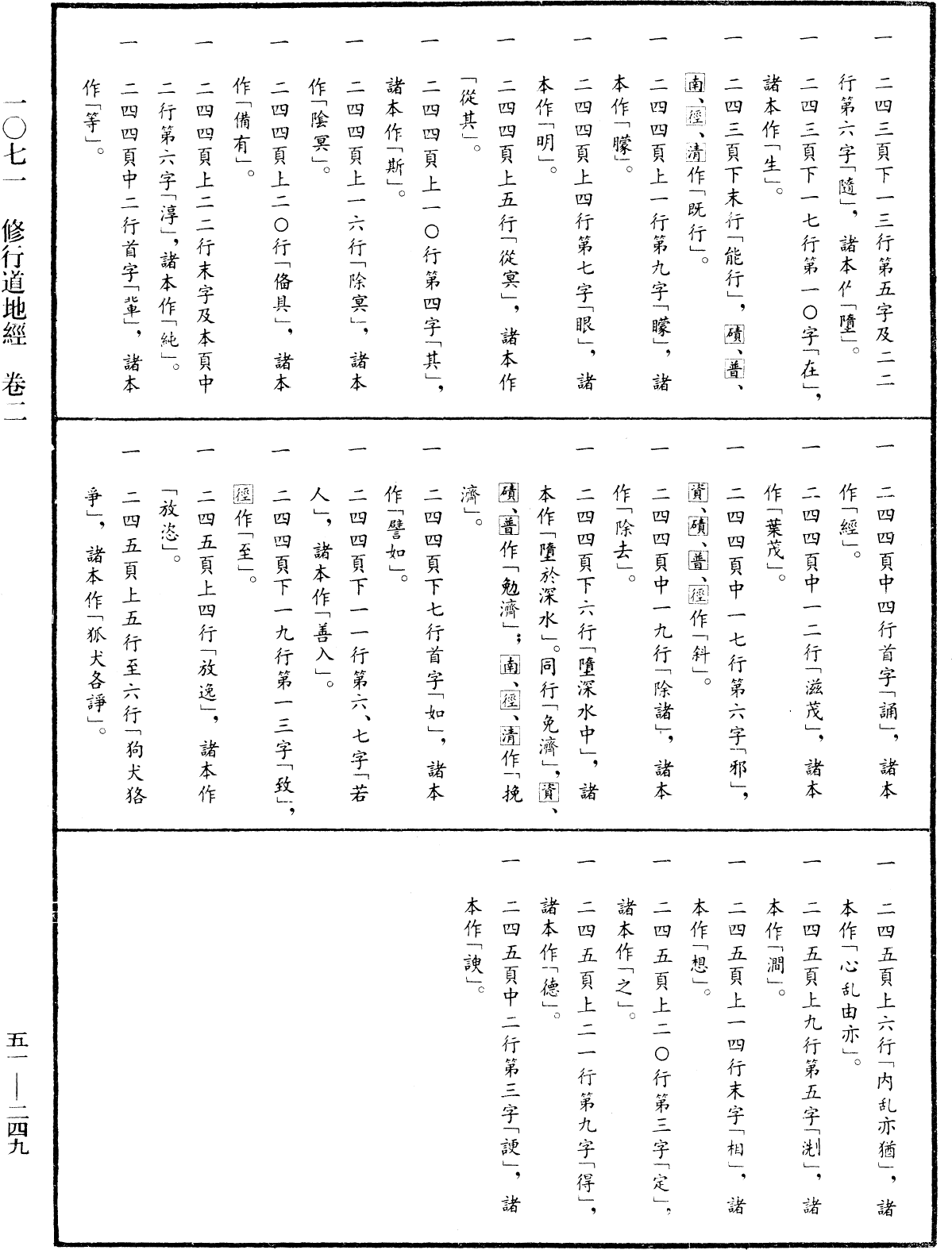 修行道地經《中華大藏經》_第51冊_第249頁