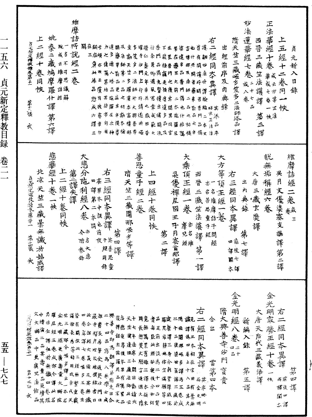 貞元新定釋教目錄《中華大藏經》_第55冊_第787頁