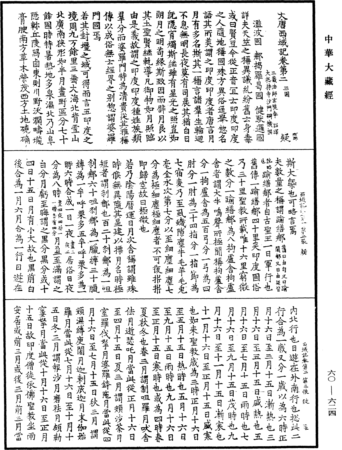 大唐西域記《中華大藏經》_第60冊_第0624頁