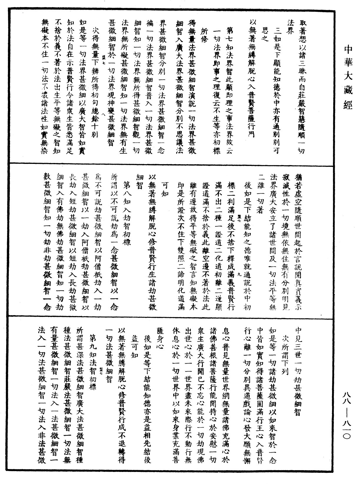 大方廣佛華嚴經疏鈔會本《中華大藏經》_第88冊_第810頁