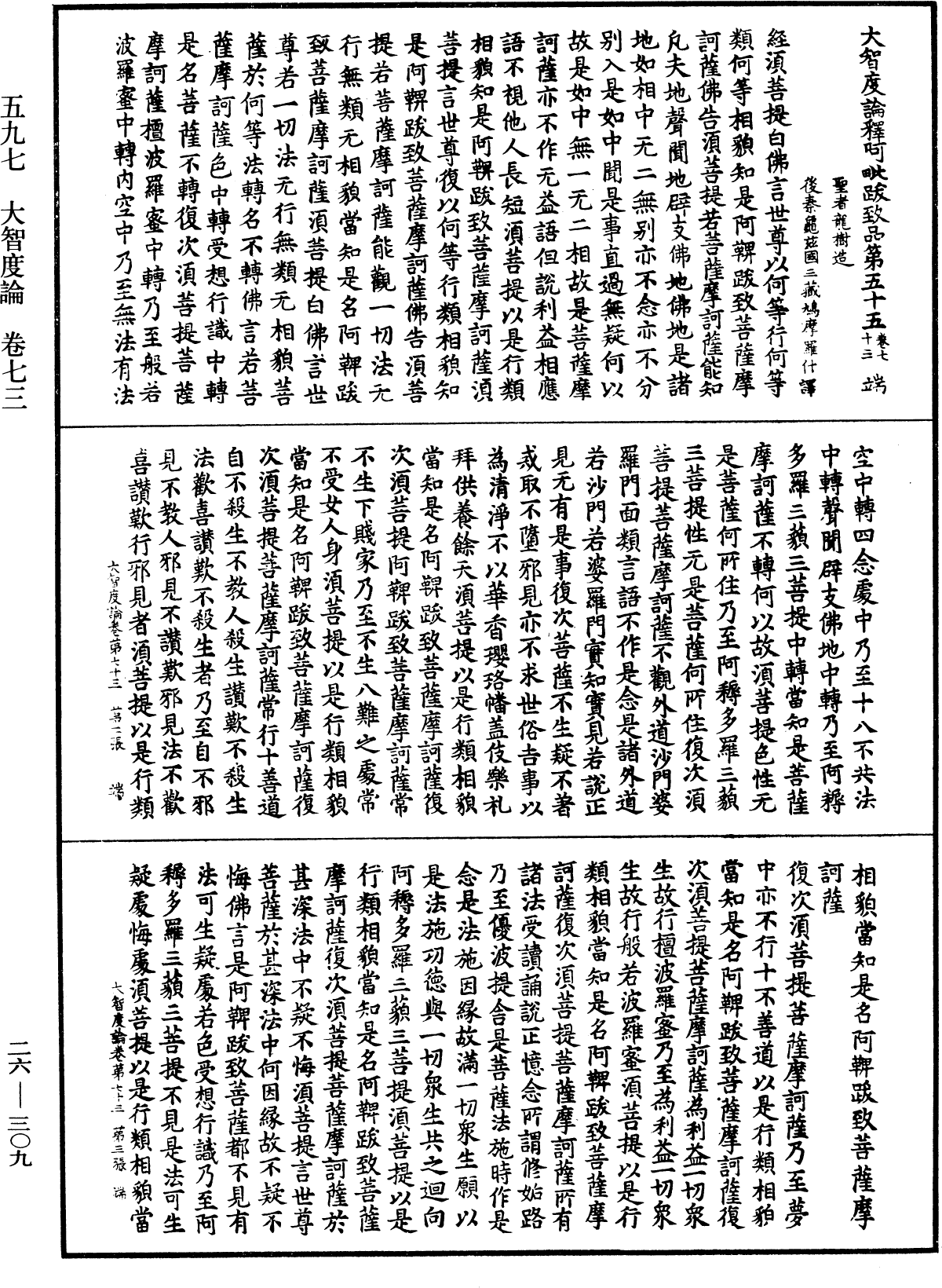 大智度論《中華大藏經》_第26冊_第309頁