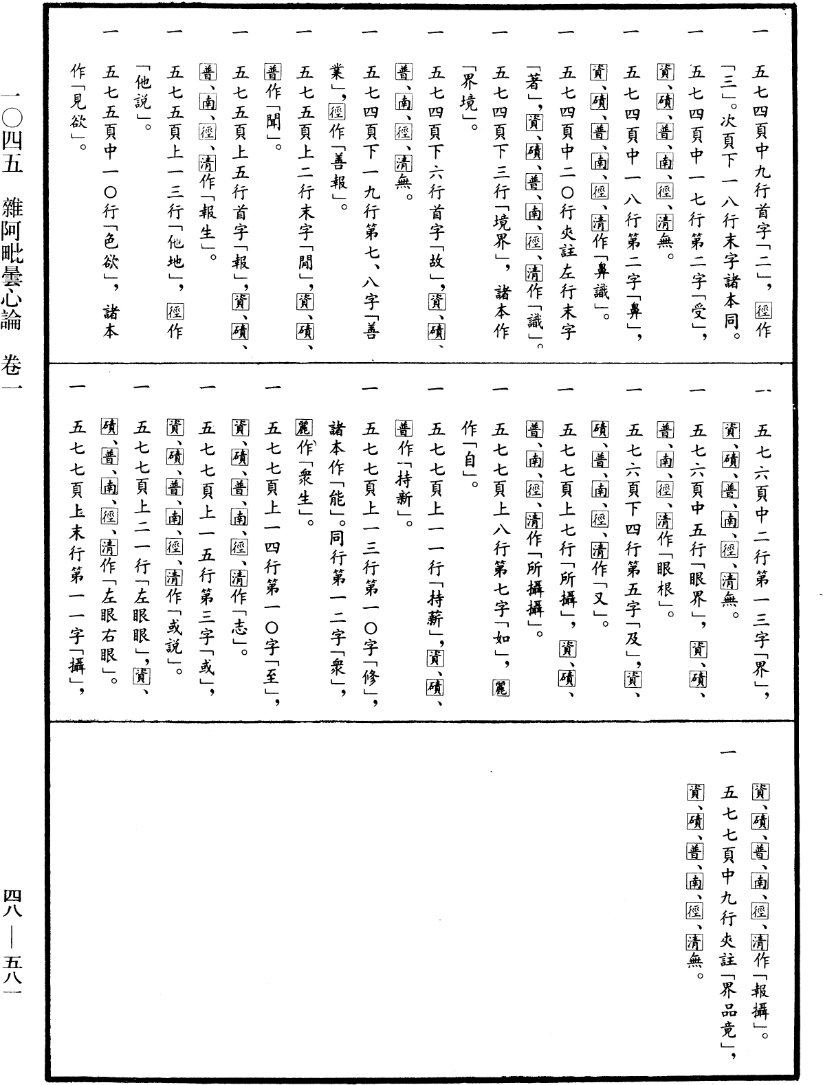 雜阿毗曇心論《中華大藏經》_第48冊_第0581頁1