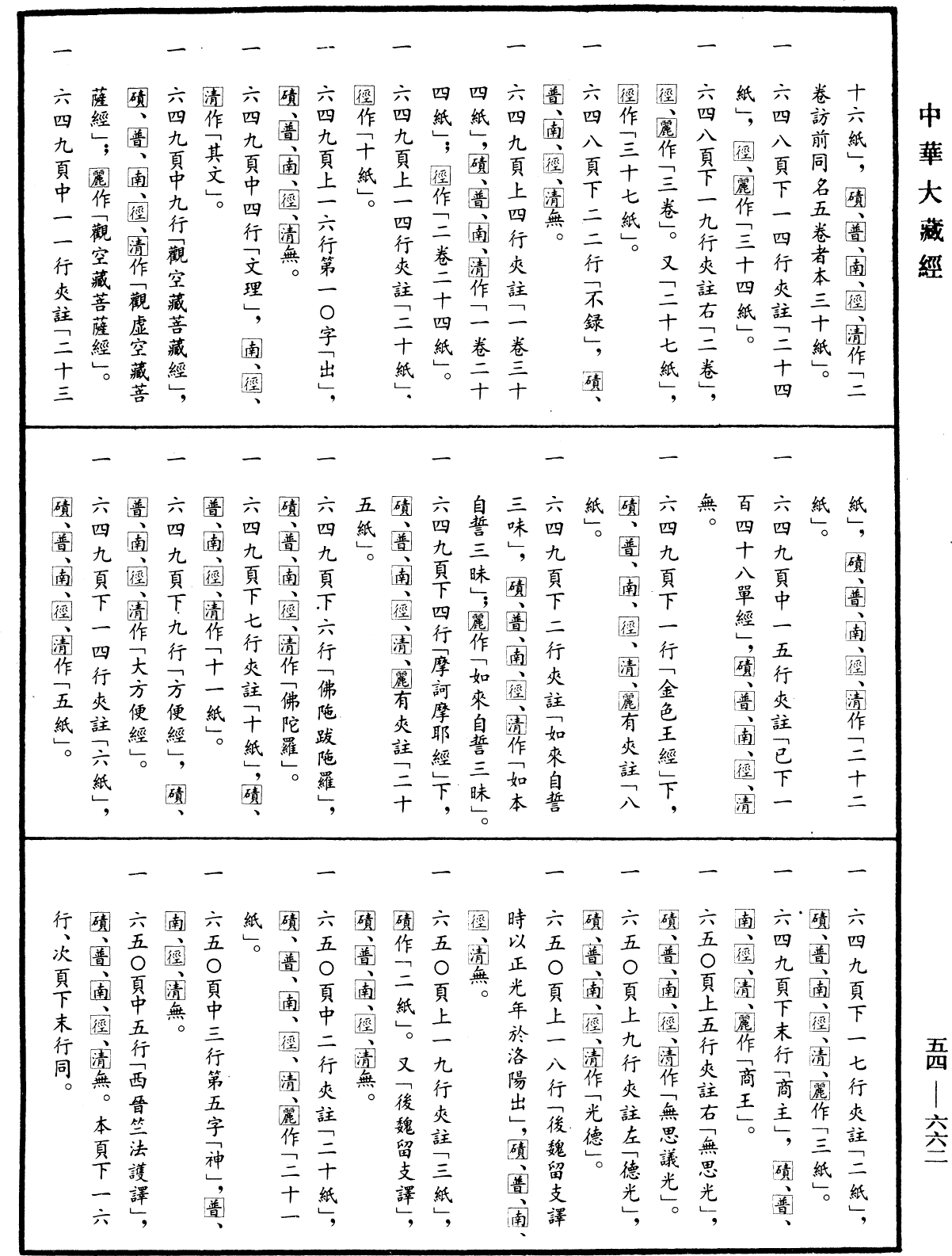 大唐内典录《中华大藏经》_第54册_第662页