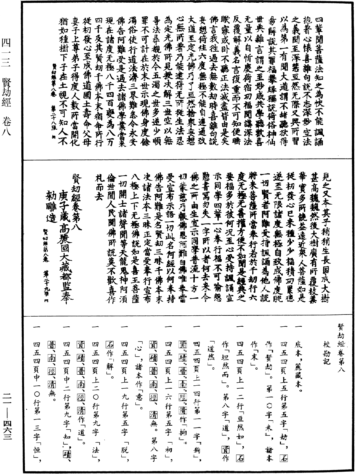 賢劫經《中華大藏經》_第21冊_第463頁