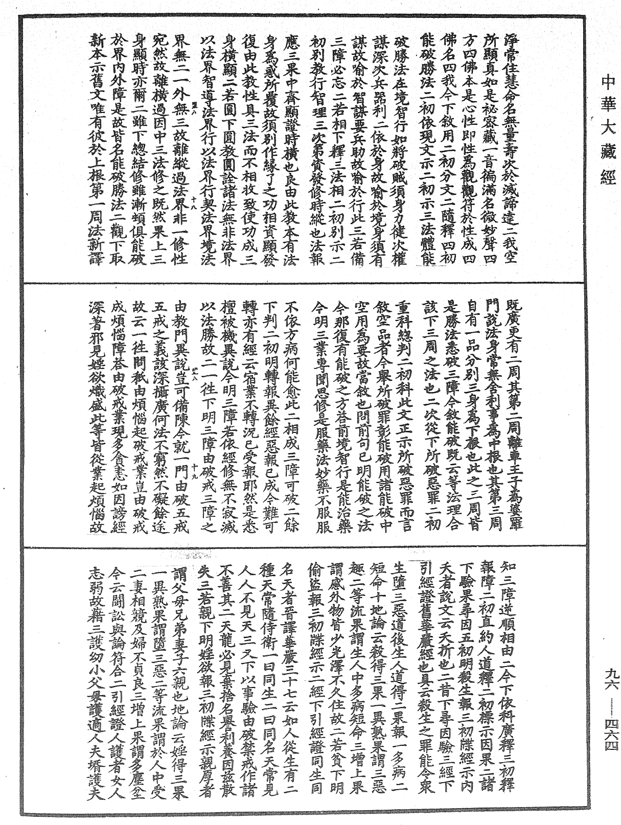 金光明經文句記《中華大藏經》_第96冊_第464頁