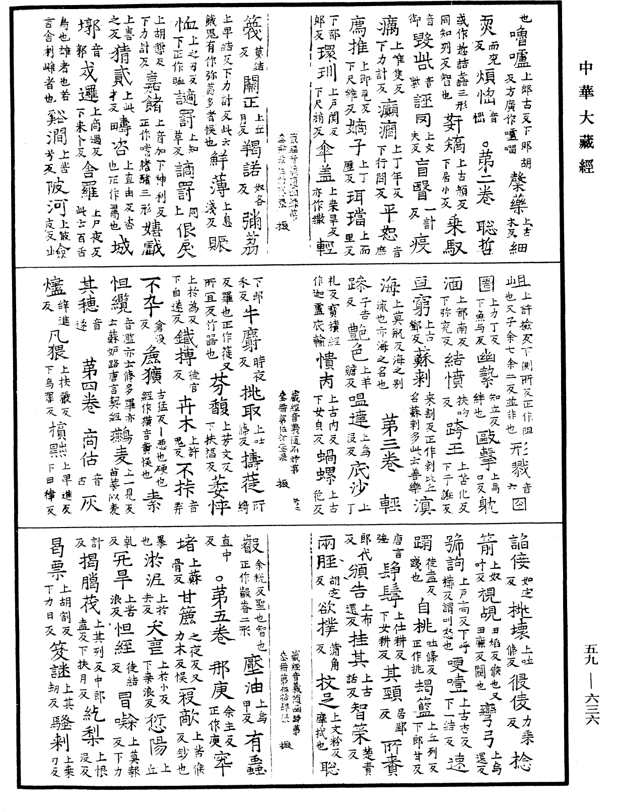 新集藏經音義隨函錄《中華大藏經》_第59冊_第0636頁