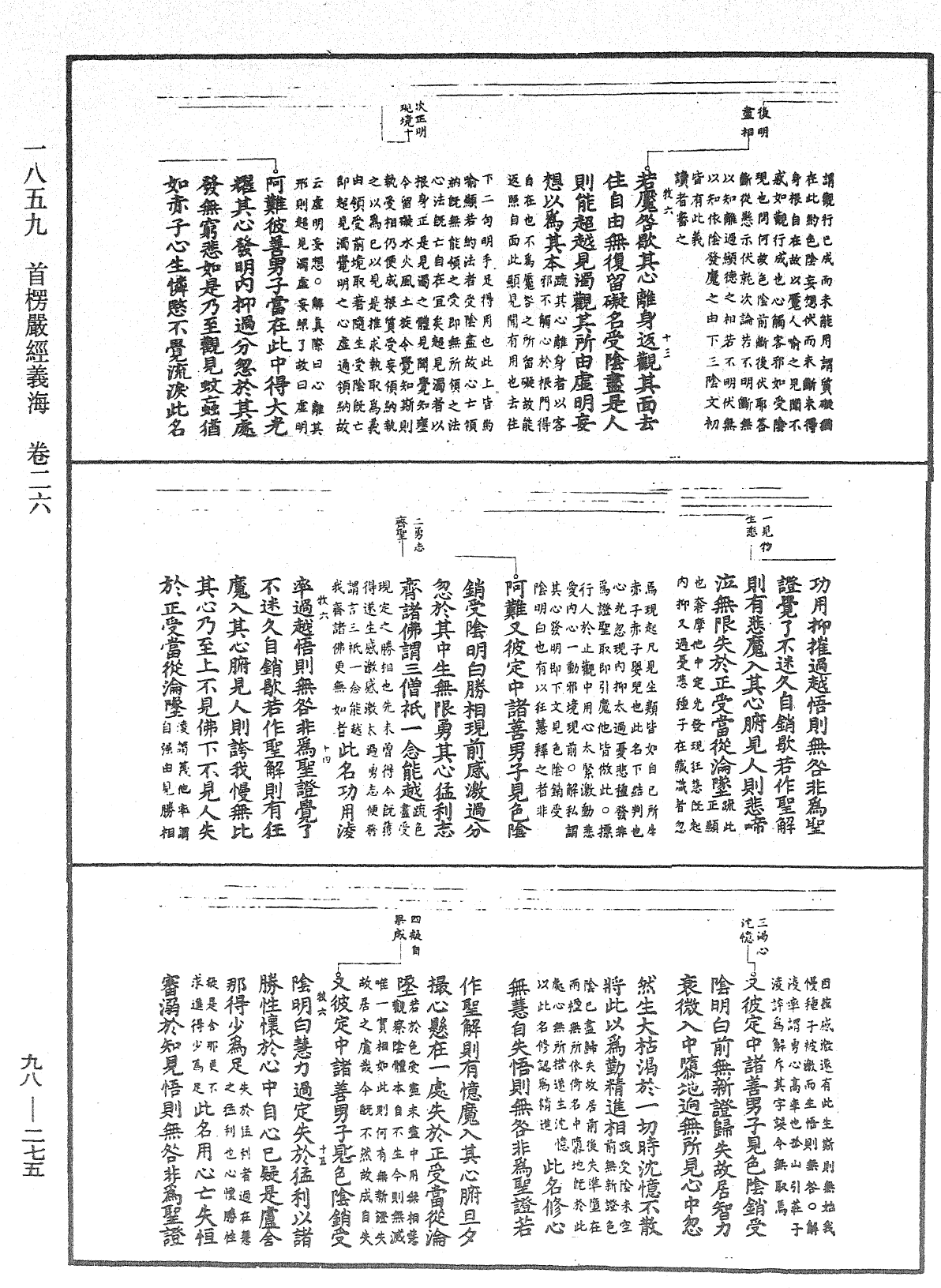 首楞嚴經義海《中華大藏經》_第98冊_第275頁