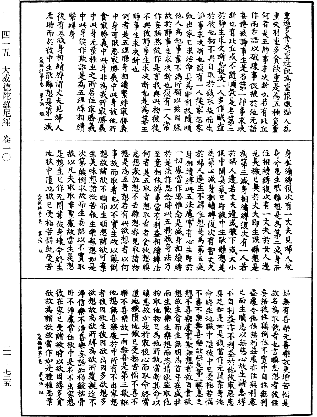 大威德陀羅尼經《中華大藏經》_第21冊_第725頁