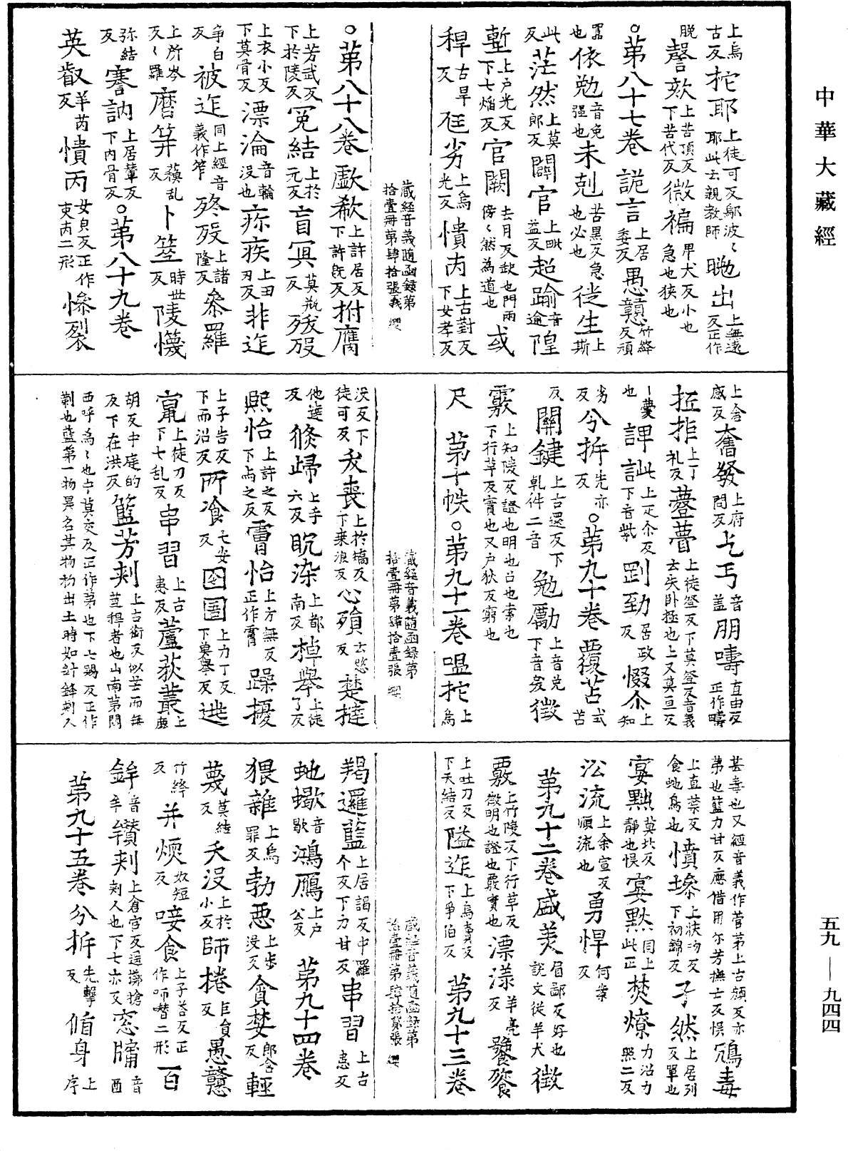 新集藏經音義隨函錄《中華大藏經》_第59冊_第0944頁