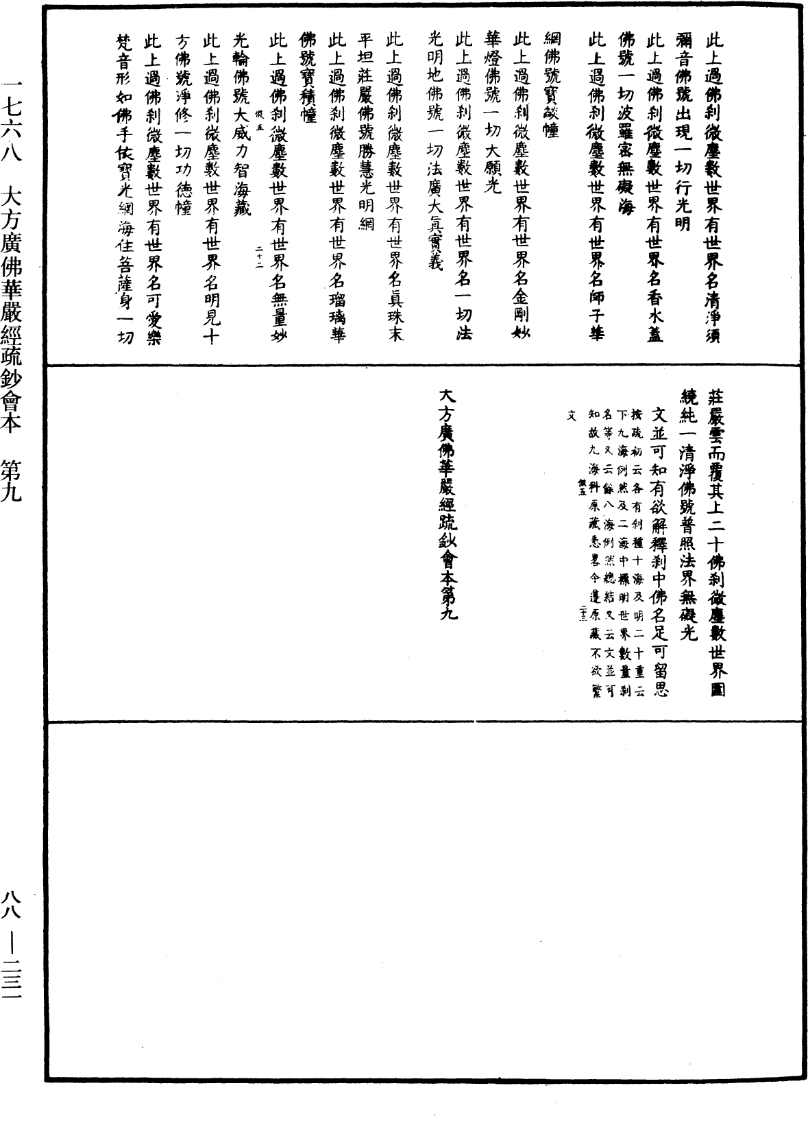 大方廣佛華嚴經疏鈔會本《中華大藏經》_第88冊_第231頁