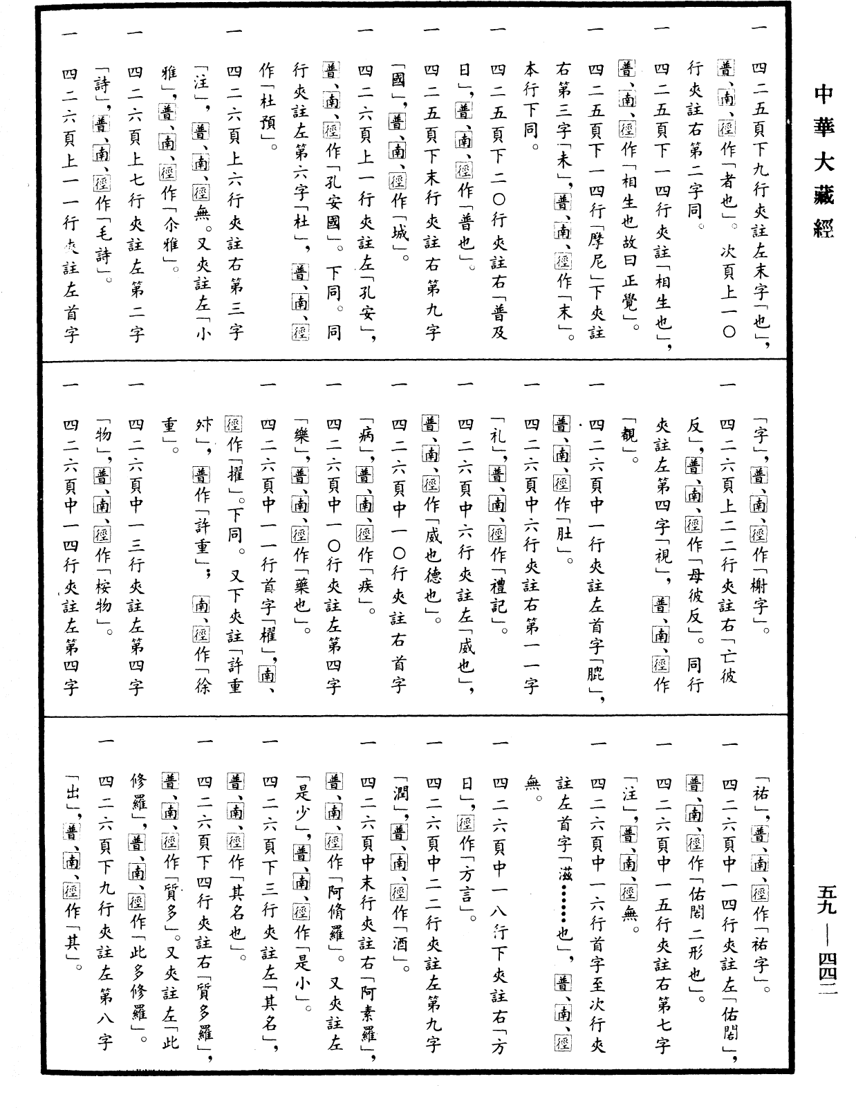 新译大方广佛华严经音义《中华大藏经》_第59册_第0442页