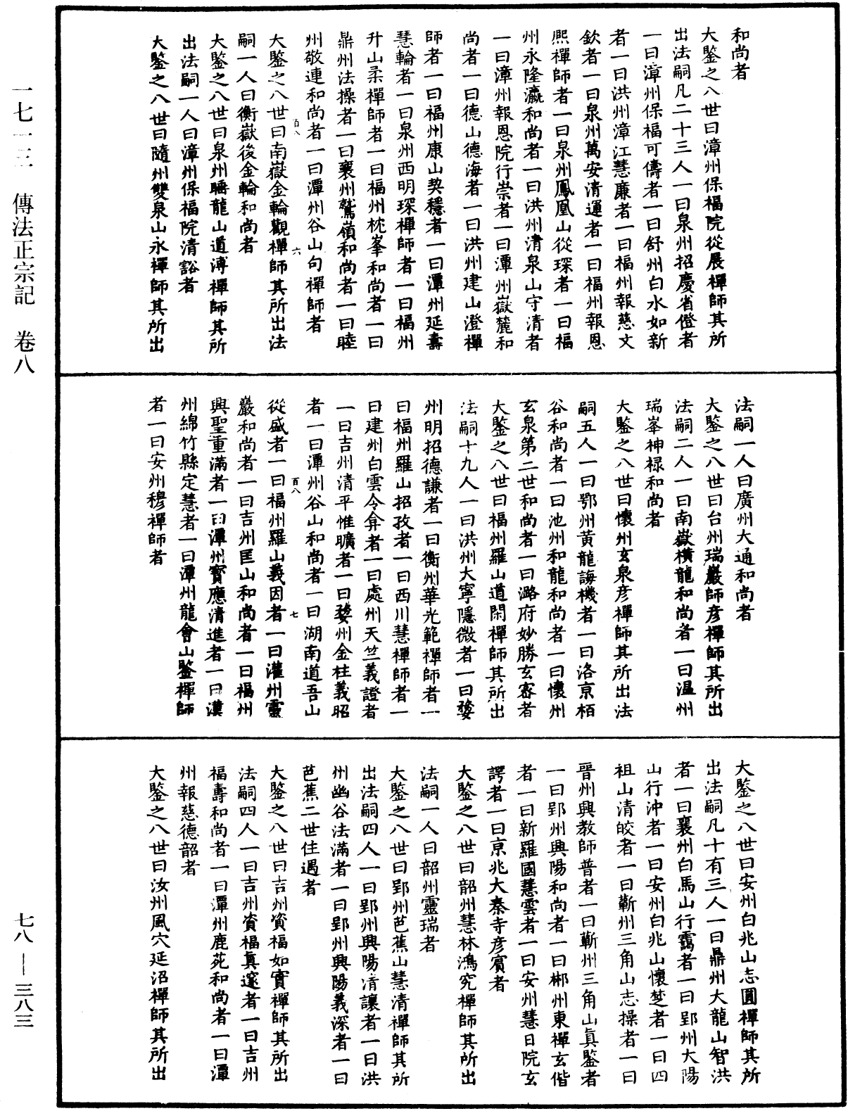 傳法正宗記《中華大藏經》_第78冊_第0383頁