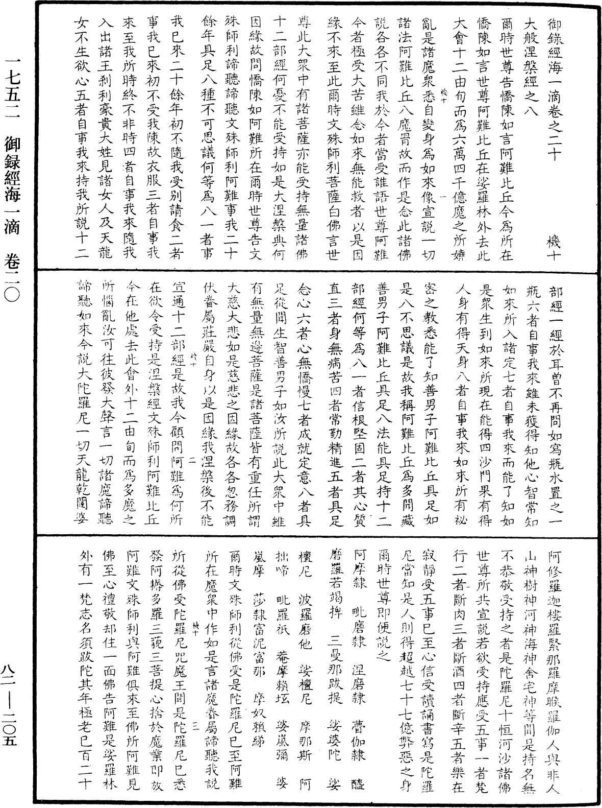 御錄經海一滴《中華大藏經》_第82冊_第0205頁