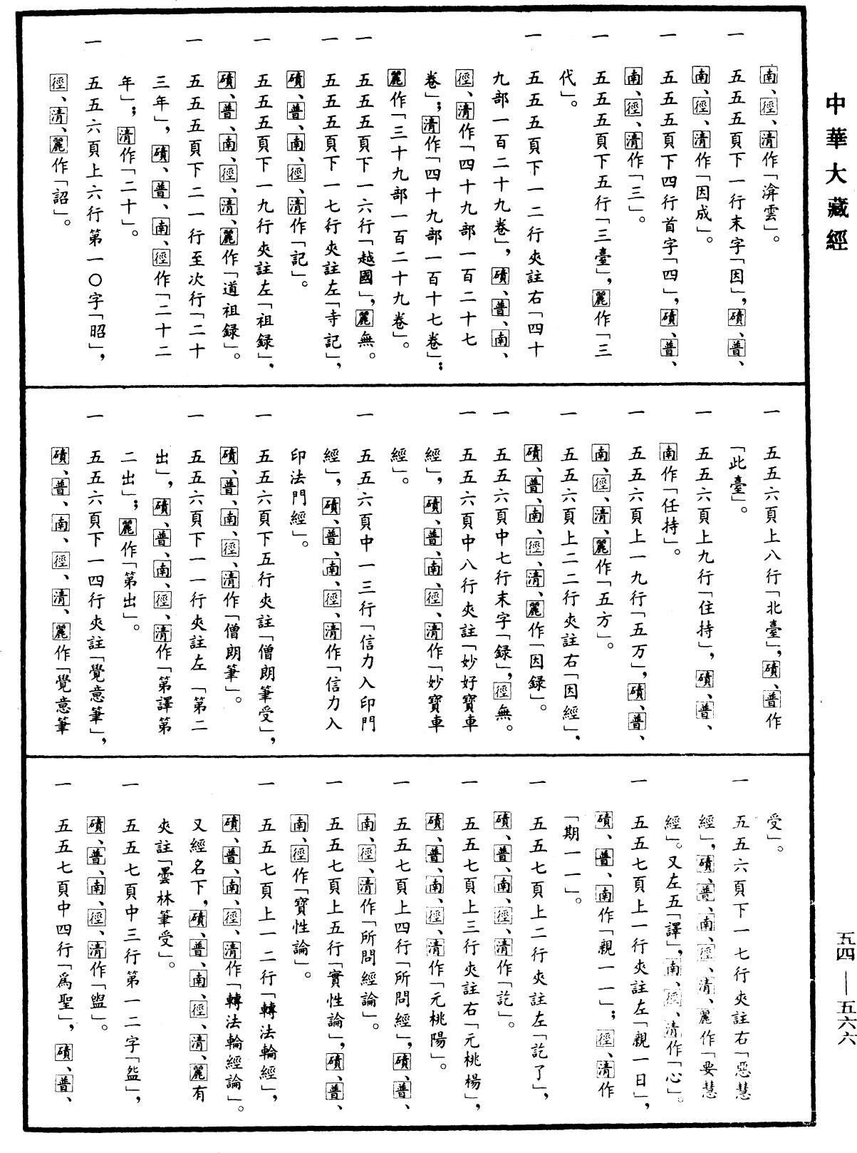 大唐内典录《中华大藏经》_第54册_第566页