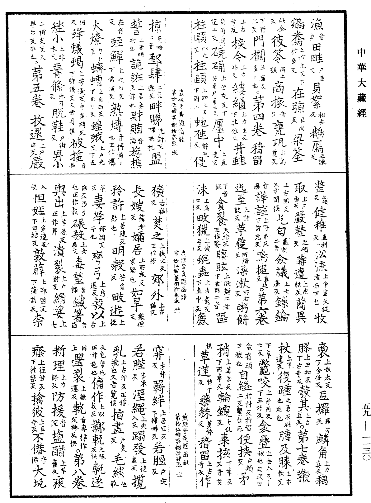 新集藏經音義隨函錄《中華大藏經》_第59冊_第1130頁