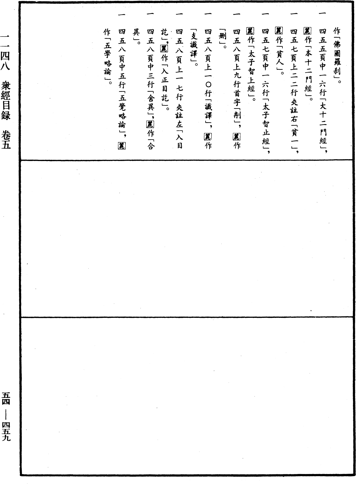 眾經目錄《中華大藏經》_第54冊_第459頁