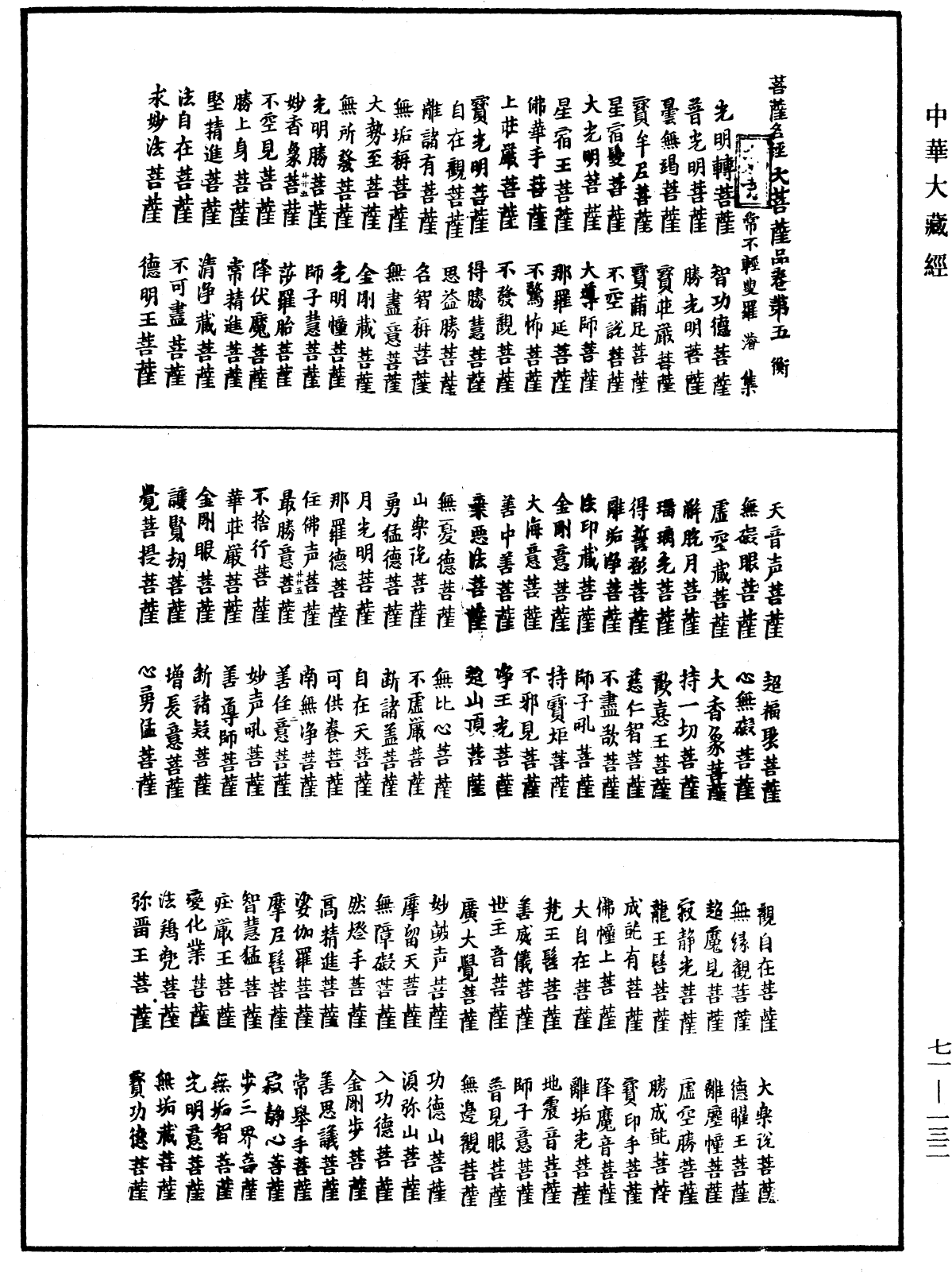 菩萨名经《中华大藏经》_第71册_第132页