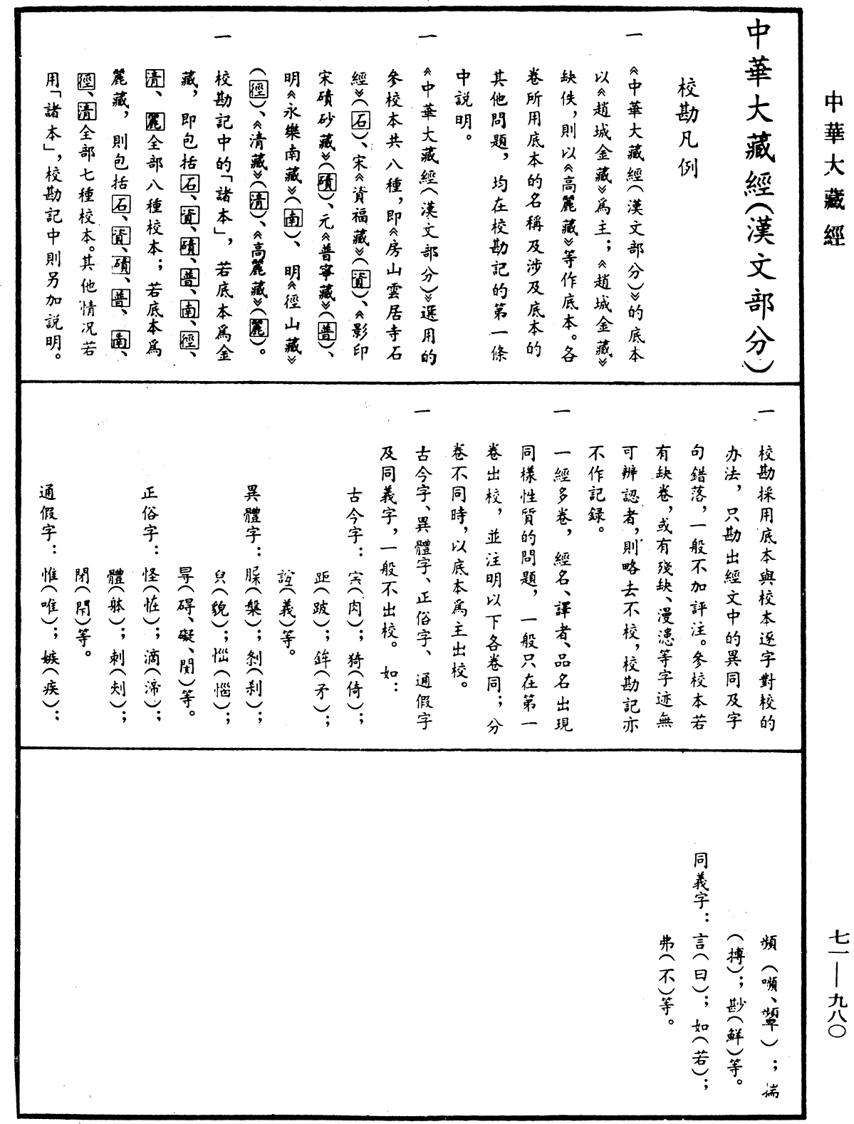 法苑珠林《中華大藏經》_第71冊_第980頁