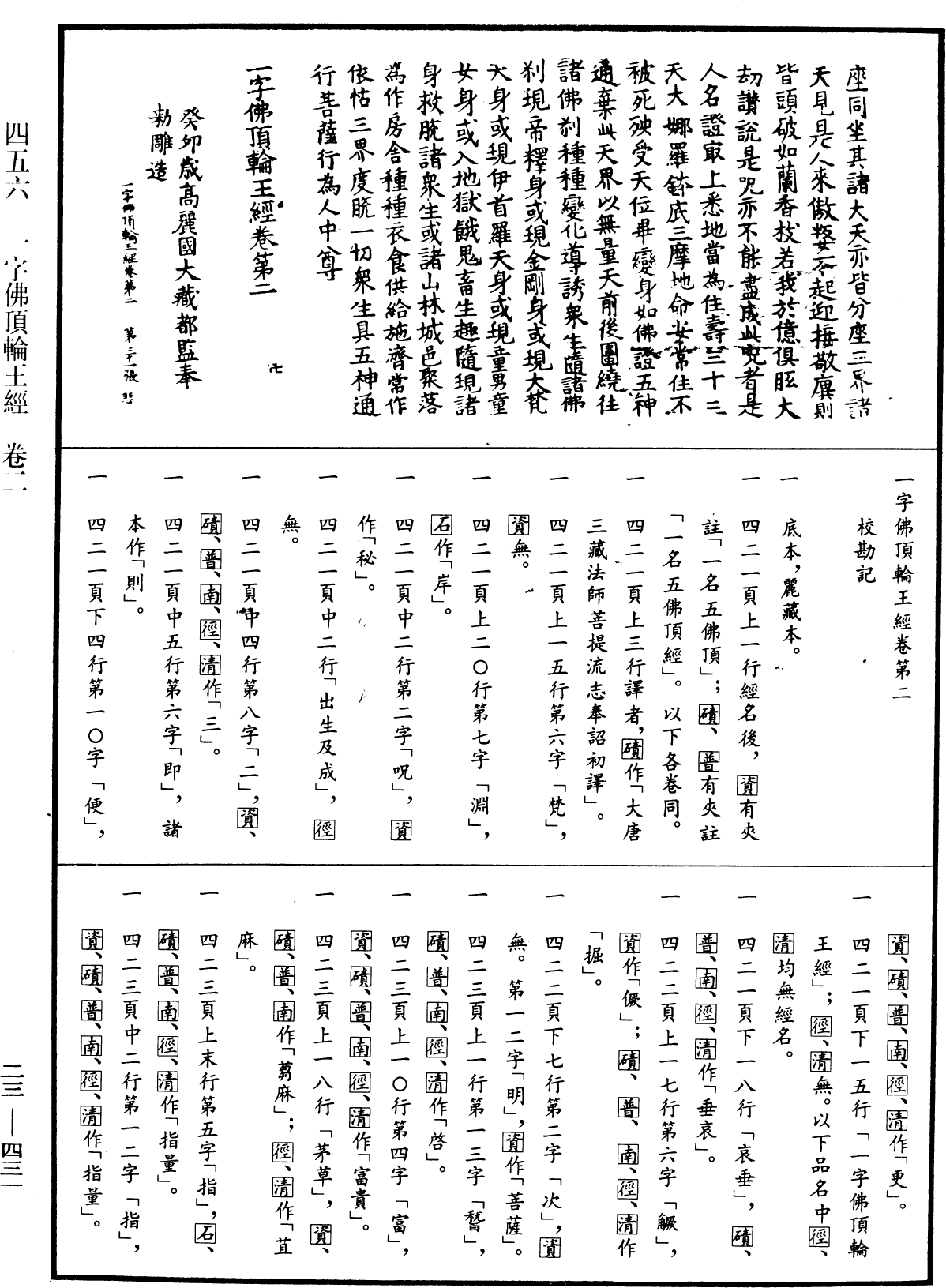 一字佛頂輪王經《中華大藏經》_第23冊_第431頁