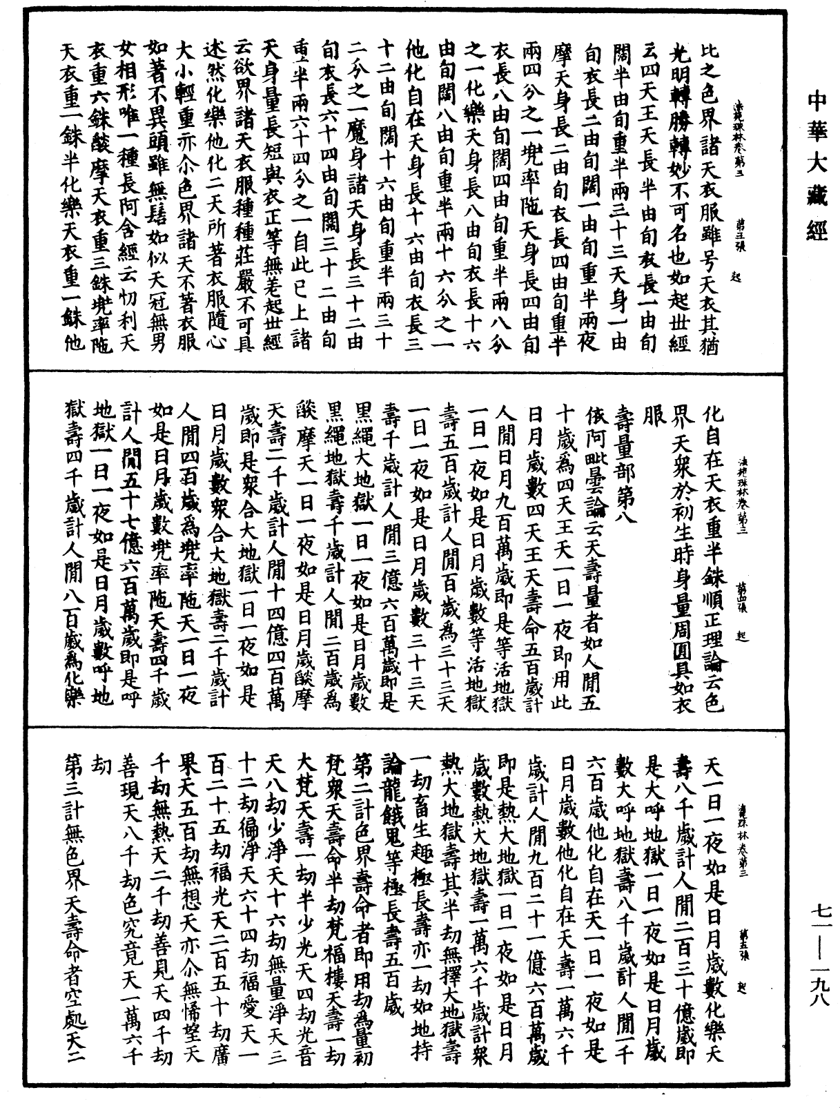 法苑珠林《中華大藏經》_第71冊_第198頁